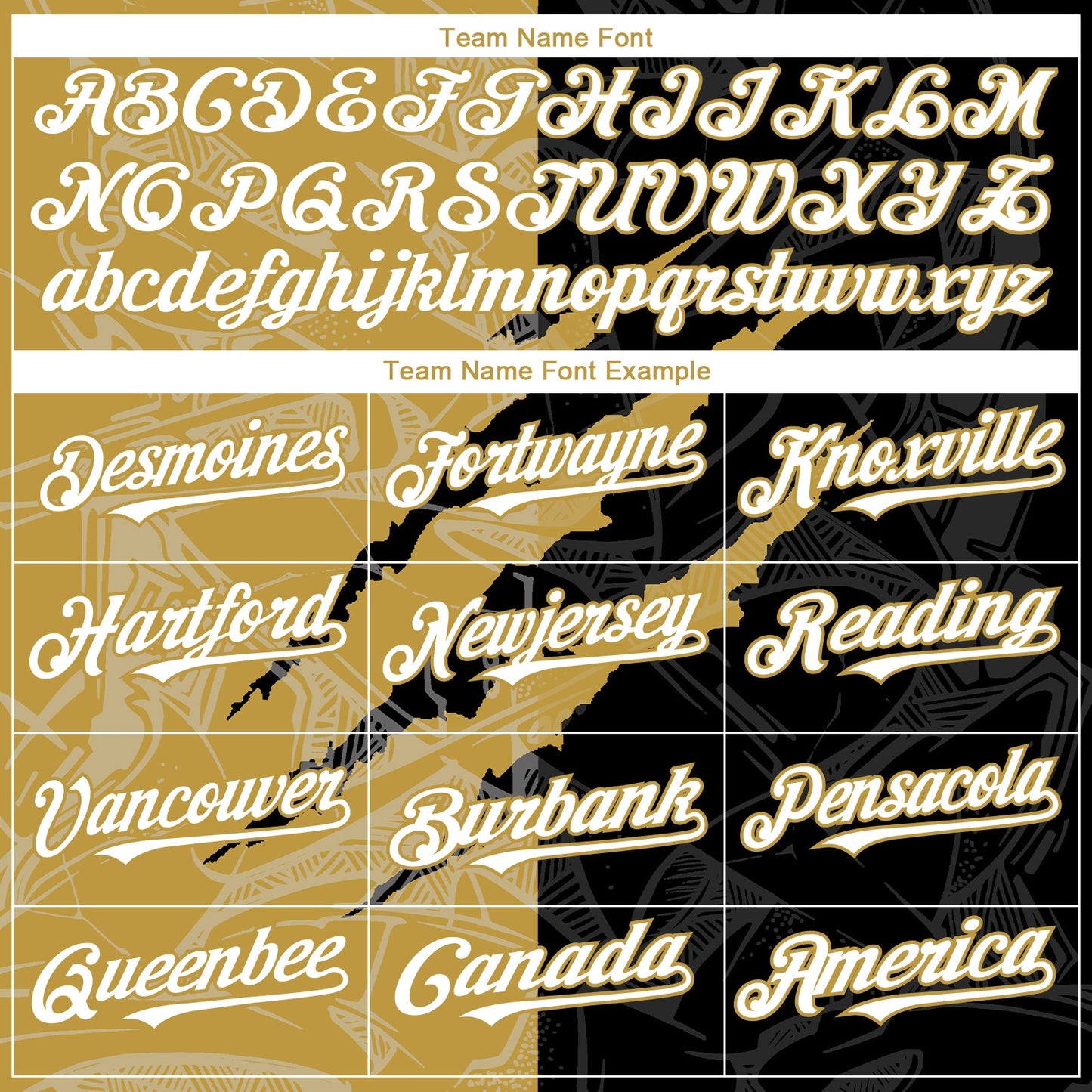 Custom Graffiti Pattern White Black-Old Gold 3D Scratch Authentic Baseball Jersey view 4