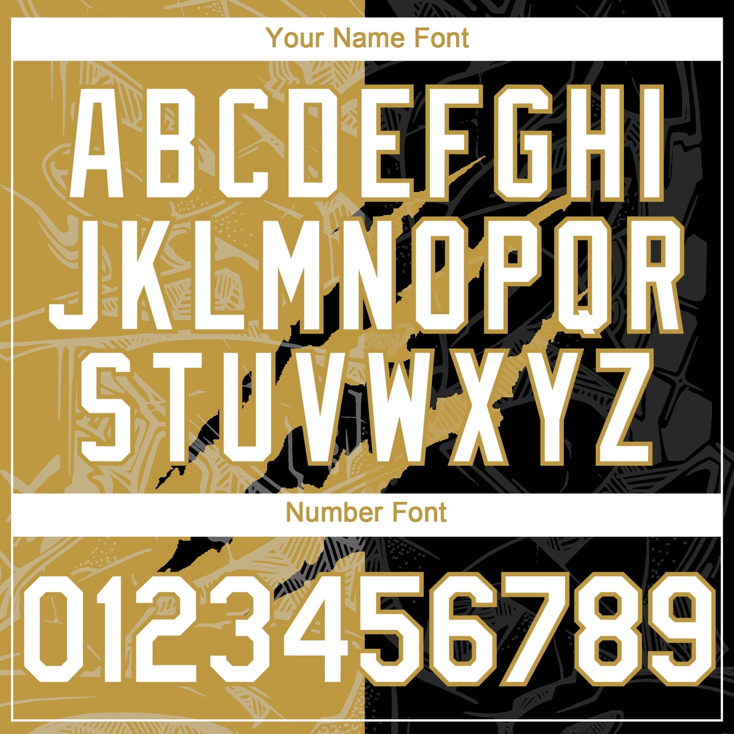 Custom Graffiti Pattern White Black-Old Gold 3D Scratch Authentic Baseball Jersey view 5