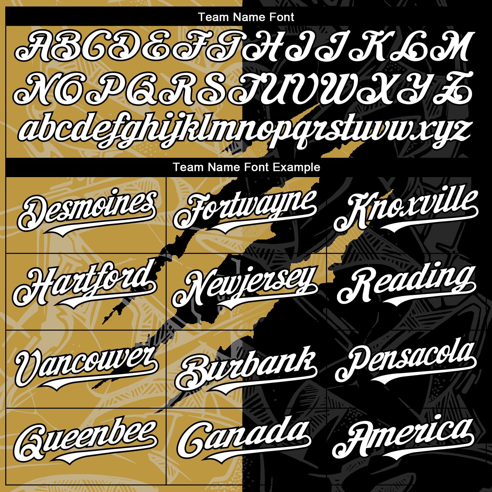 Custom Graffiti Pattern White Black-Old Gold 3D Scratch Authentic Baseball Jersey view 4
