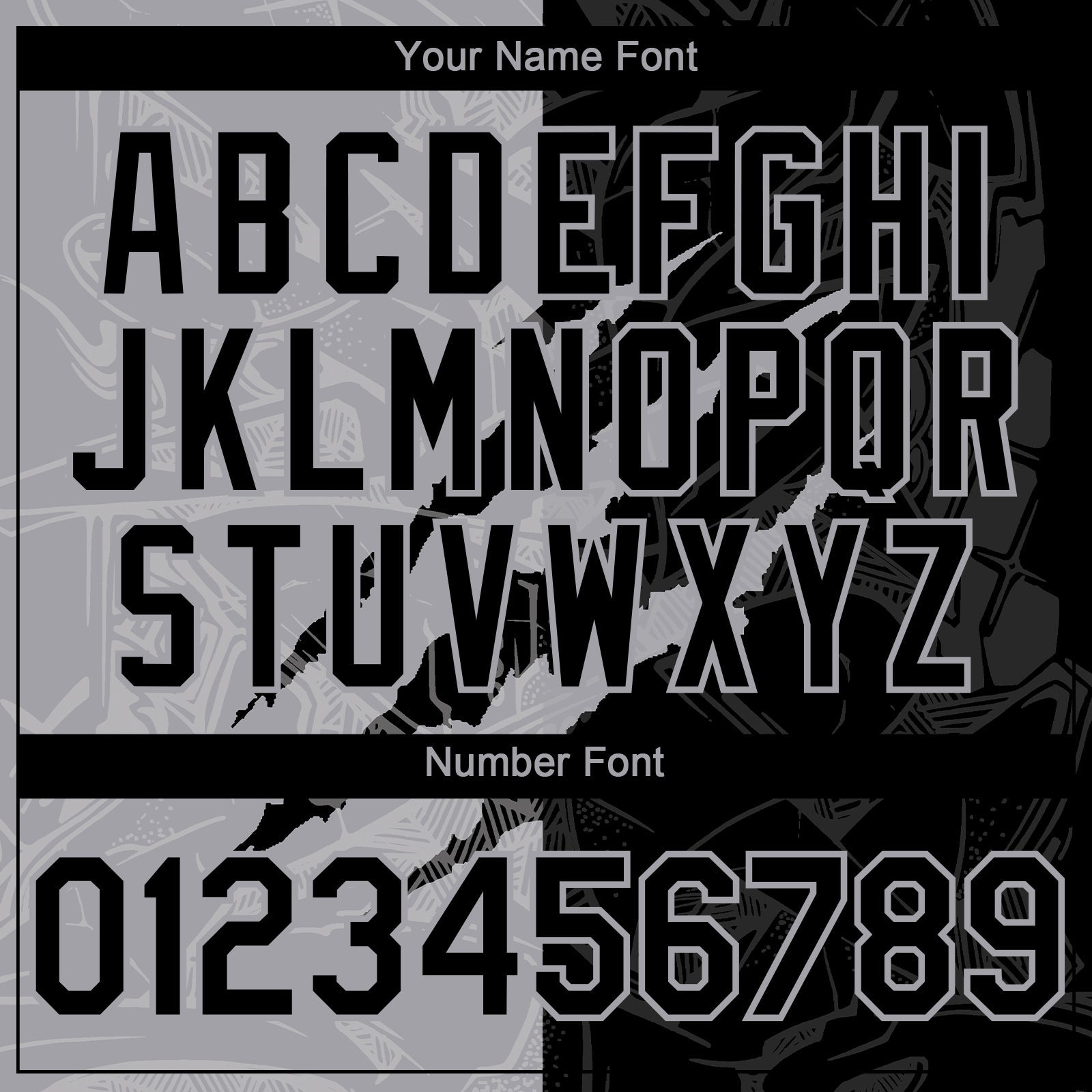 Custom Graffiti Pattern Black-Gray 3D Scratch Authentic Baseball Jersey view 5
