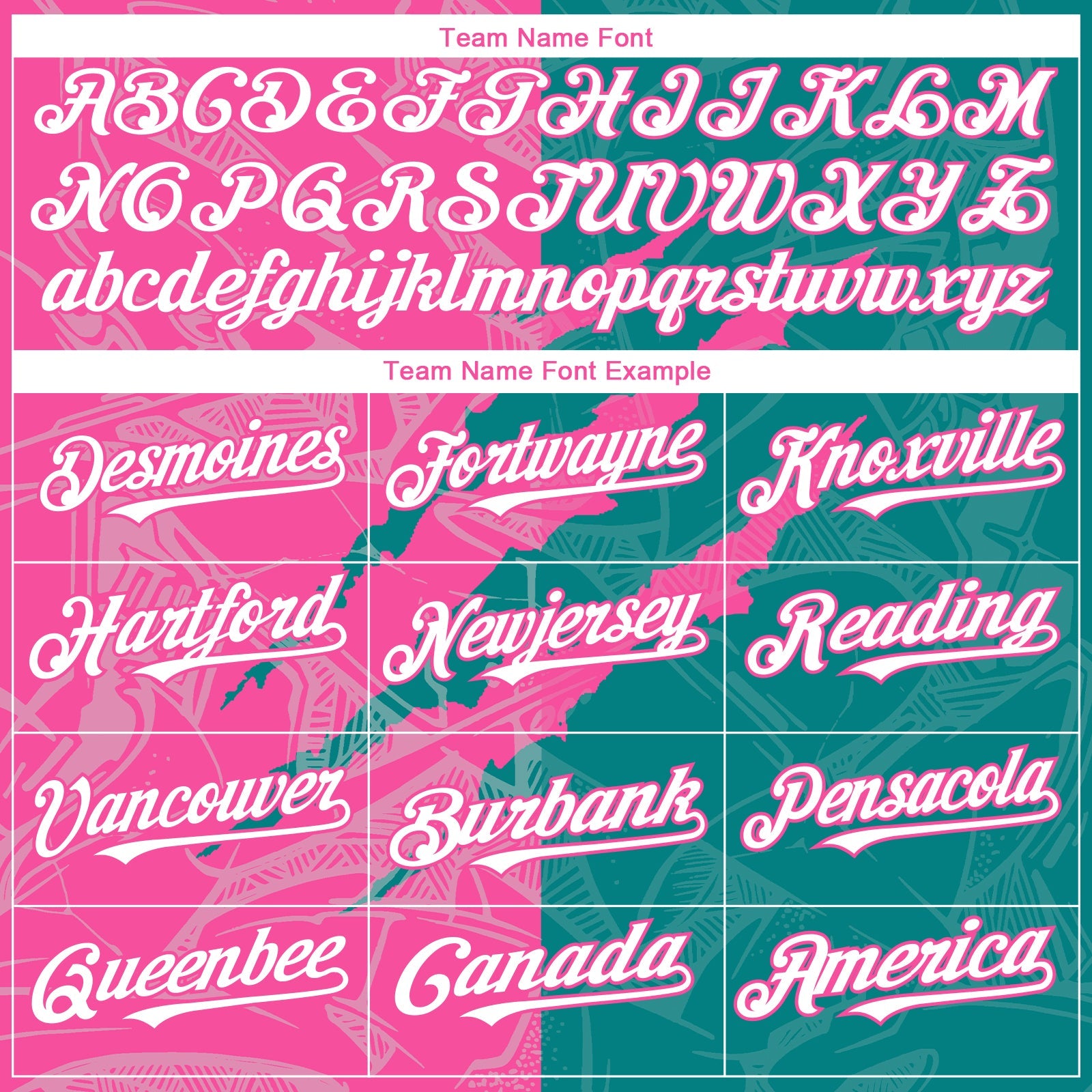 Custom Graffiti Pattern White Teal-Pink 3D Scratch Authentic Baseball Jersey view 4
