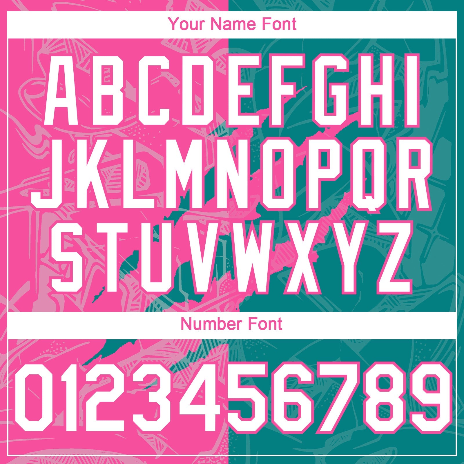 Custom Graffiti Pattern White Teal-Pink 3D Scratch Authentic Baseball Jersey view 5