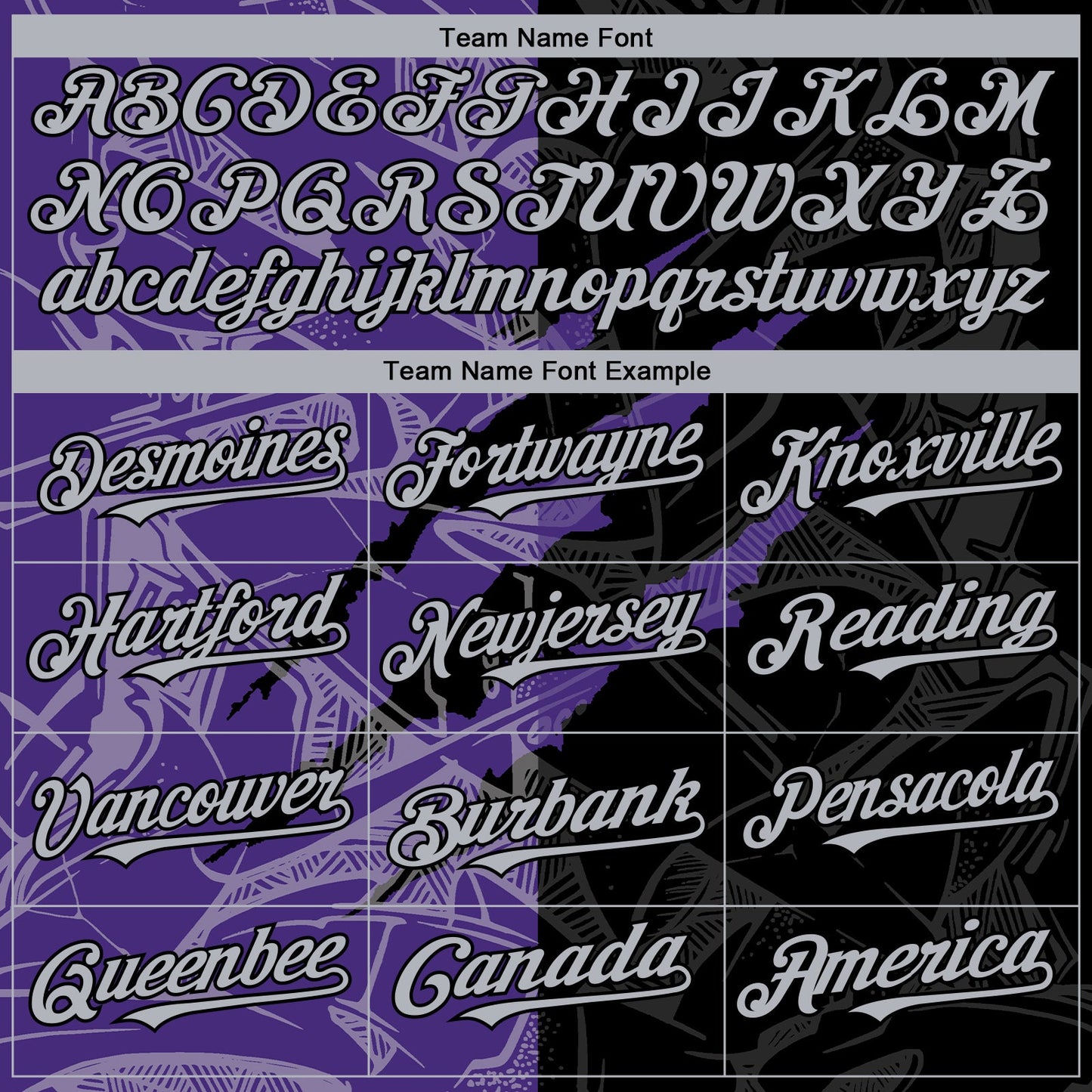 Custom Graffiti Pattern Gray Black-Purple 3D Scratch Authentic Baseball Jersey view 4