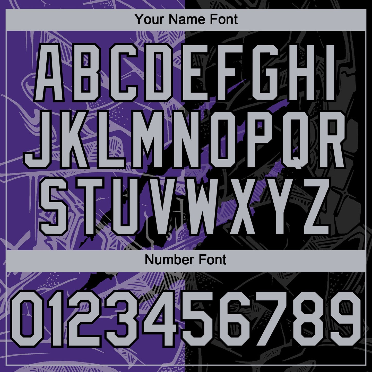 Custom Graffiti Pattern Gray Black-Purple 3D Scratch Authentic Baseball Jersey view 5