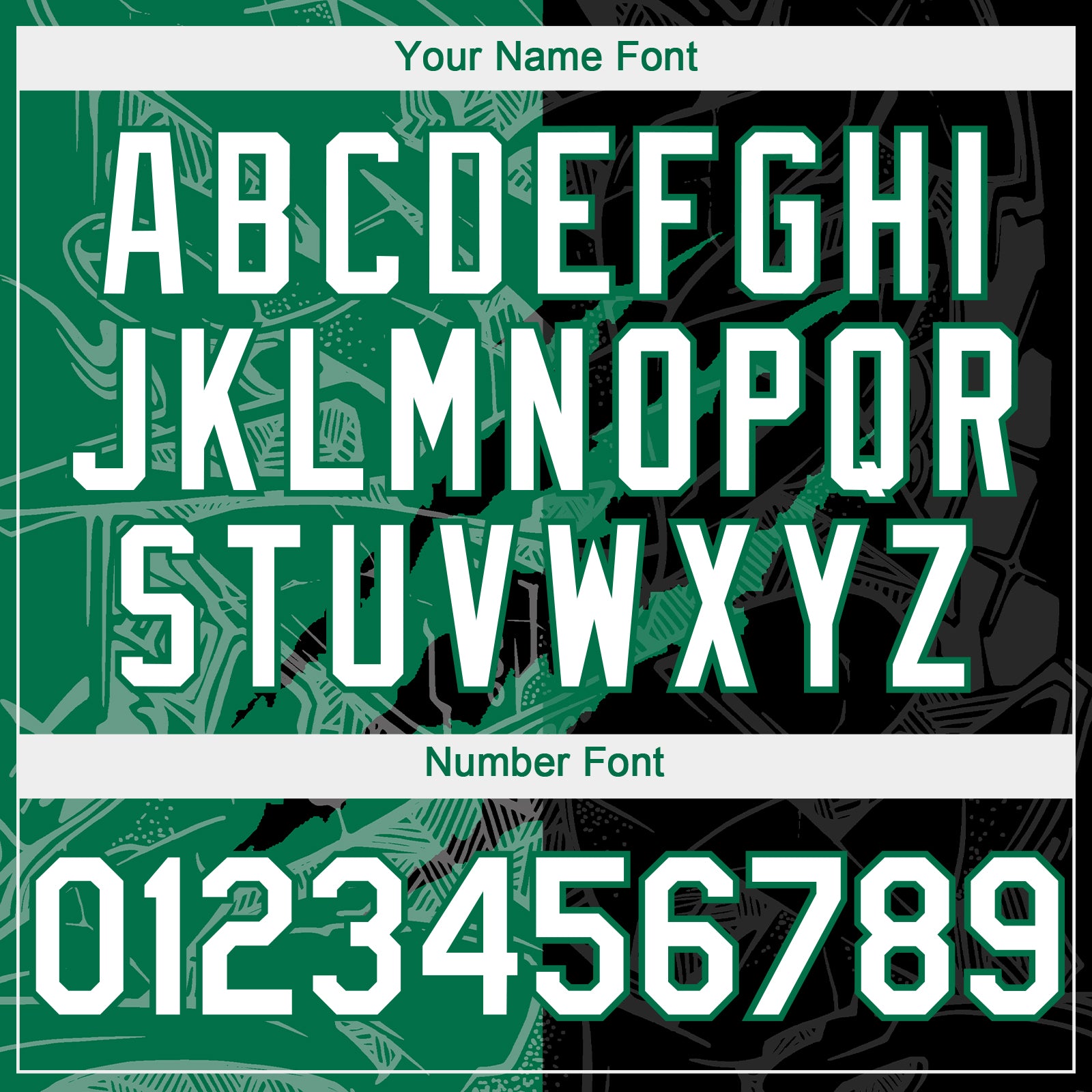 Custom Graffiti Pattern White Black-Kelly Green 3D Scratch Authentic Baseball Jersey view 5
