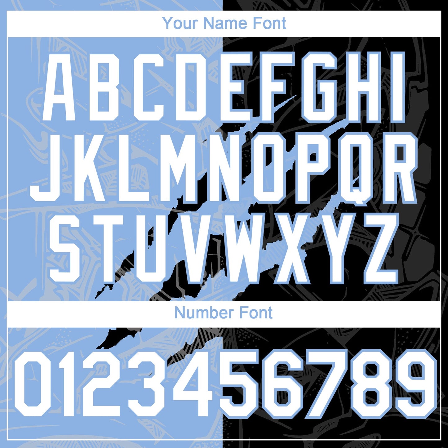 Custom Graffiti Pattern White Black-Light Blue 3D Scratch Authentic Baseball Jersey view 5