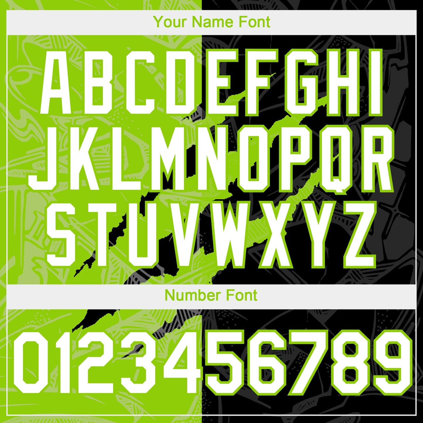Custom Graffiti Pattern White Black-Neon Green 3D Scratch Authentic Baseball Jersey view 5