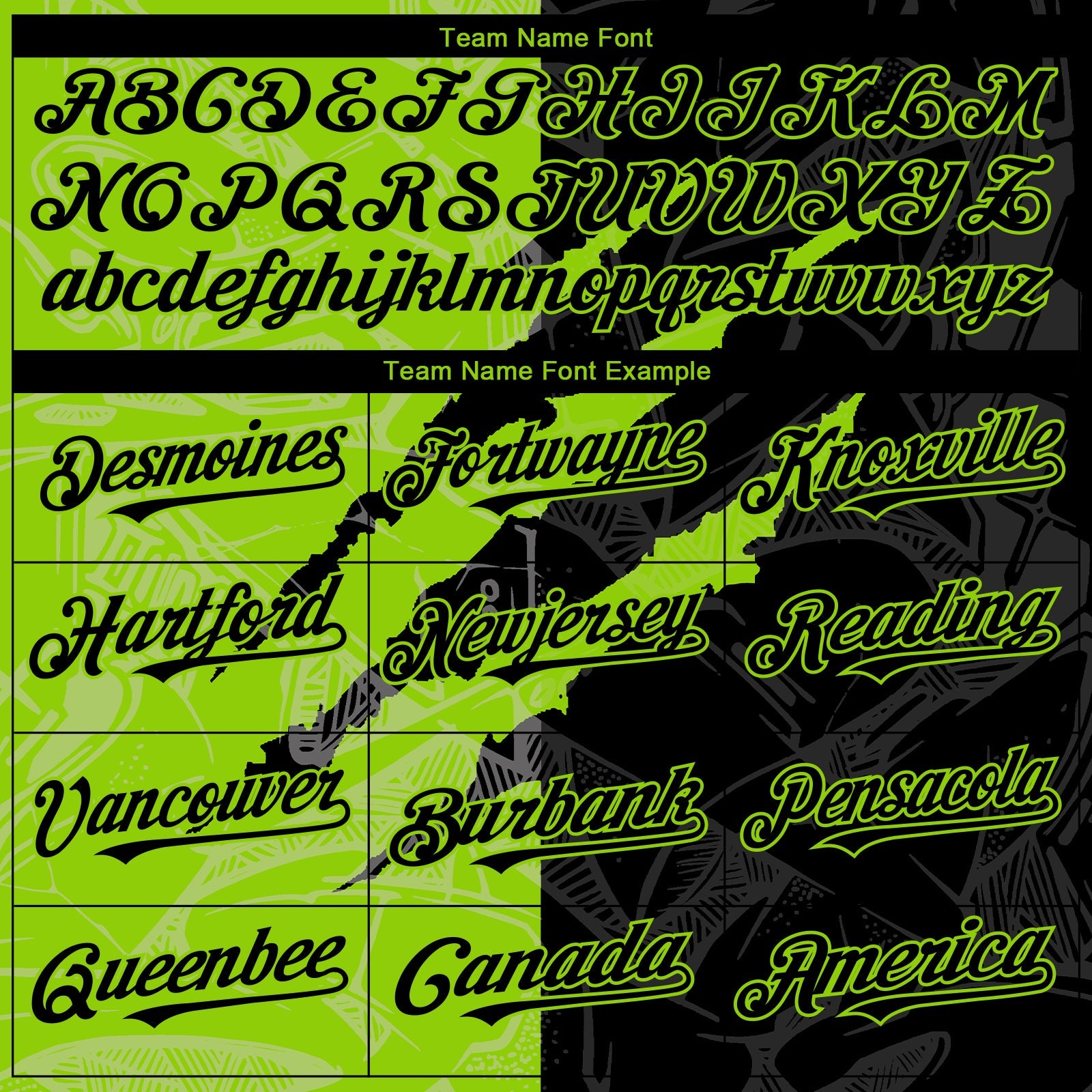 Custom Graffiti Pattern Black-Neon Green 3D Scratch Authentic Baseball Jersey view 4
