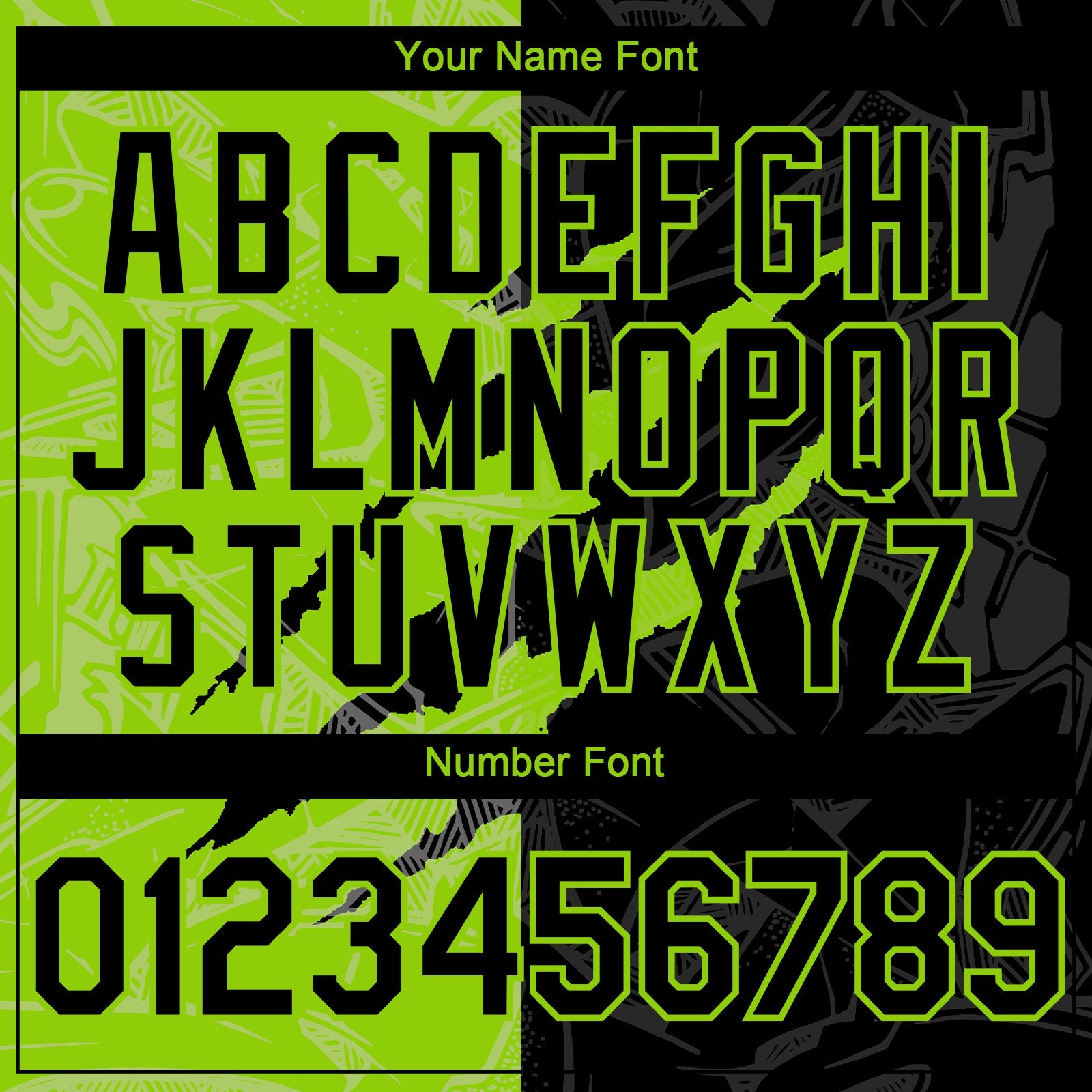 Custom Graffiti Pattern Black-Neon Green 3D Scratch Authentic Baseball Jersey view 5