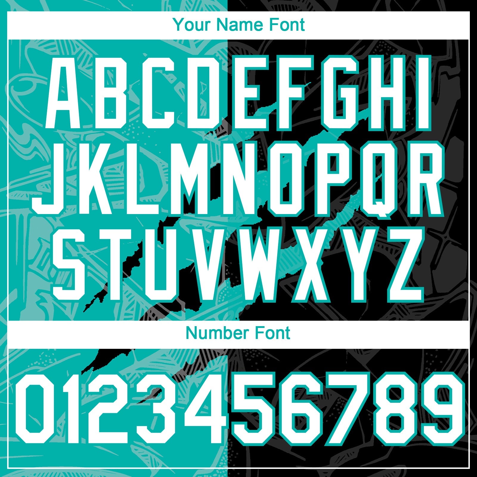 Custom Graffiti Pattern White Black-Aqua 3D Scratch Authentic Baseball Jersey view 5