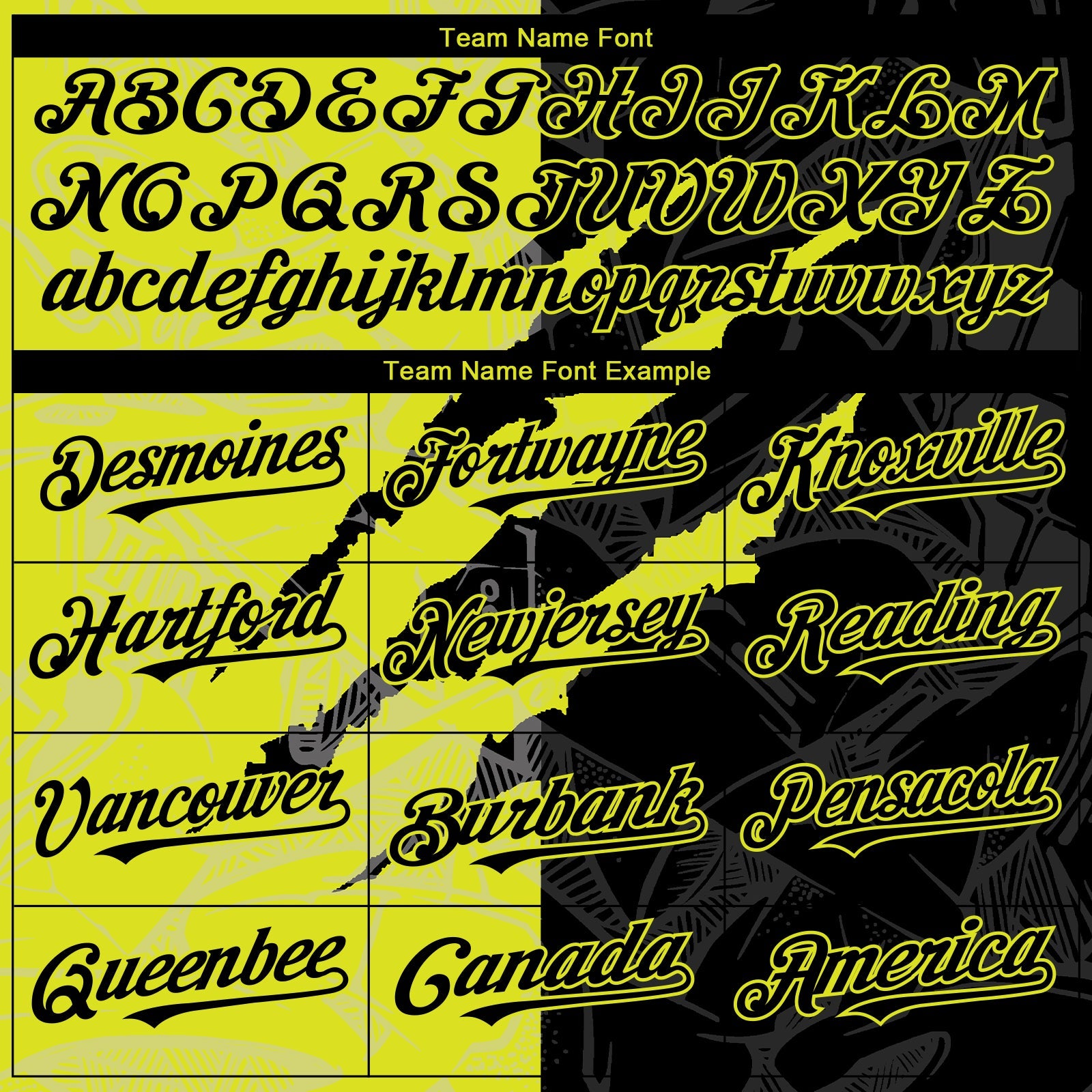 Custom Graffiti Pattern Black-Neon Yellow 3D Scratch Authentic Baseball Jersey view 4