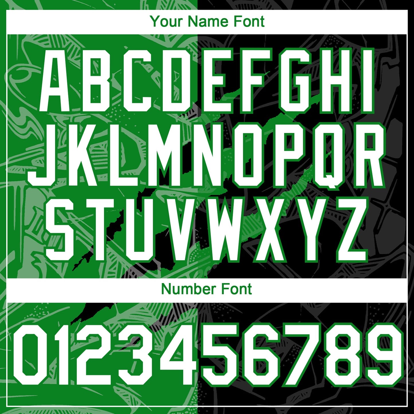 Custom Graffiti Pattern White Black-Grass Green 3D Scratch Authentic Baseball Jersey view 5