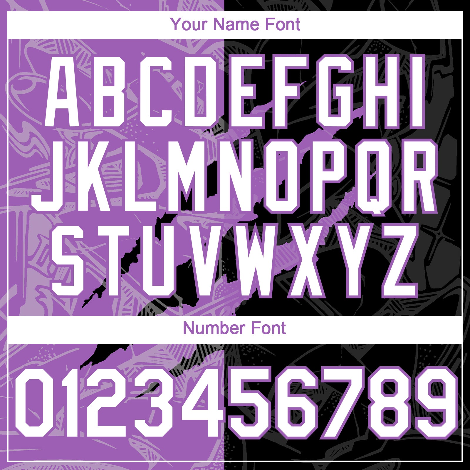 Custom Graffiti Pattern White Black-Medium Purple 3D Scratch Authentic Baseball Jersey view 5
