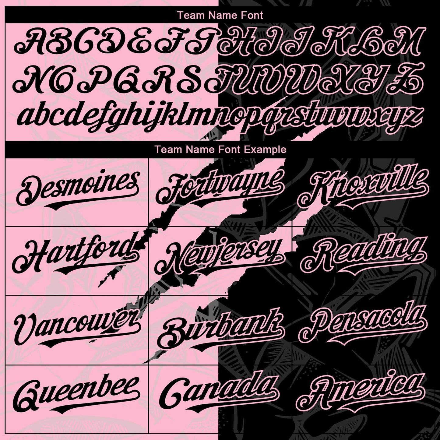 Custom Graffiti Pattern Black-Light Pink 3D Scratch Authentic Baseball Jersey view 4