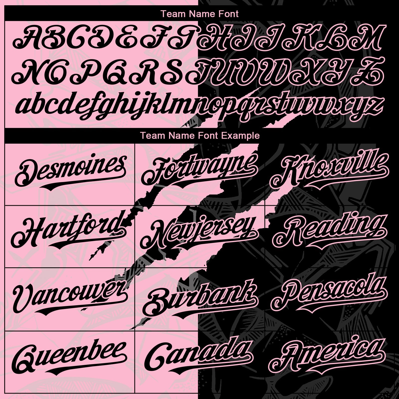 Custom Graffiti Pattern Black-Light Pink 3D Scratch Authentic Baseball Jersey view 4