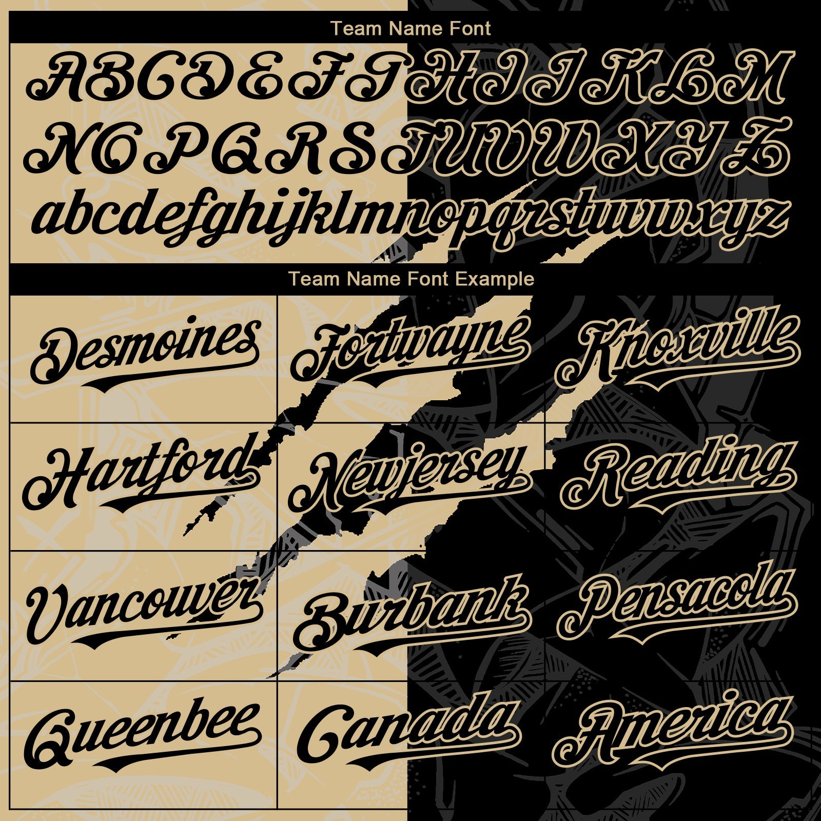 Custom Graffiti Pattern Black-Vegas Gold 3D Scratch Authentic Baseball Jersey view 4