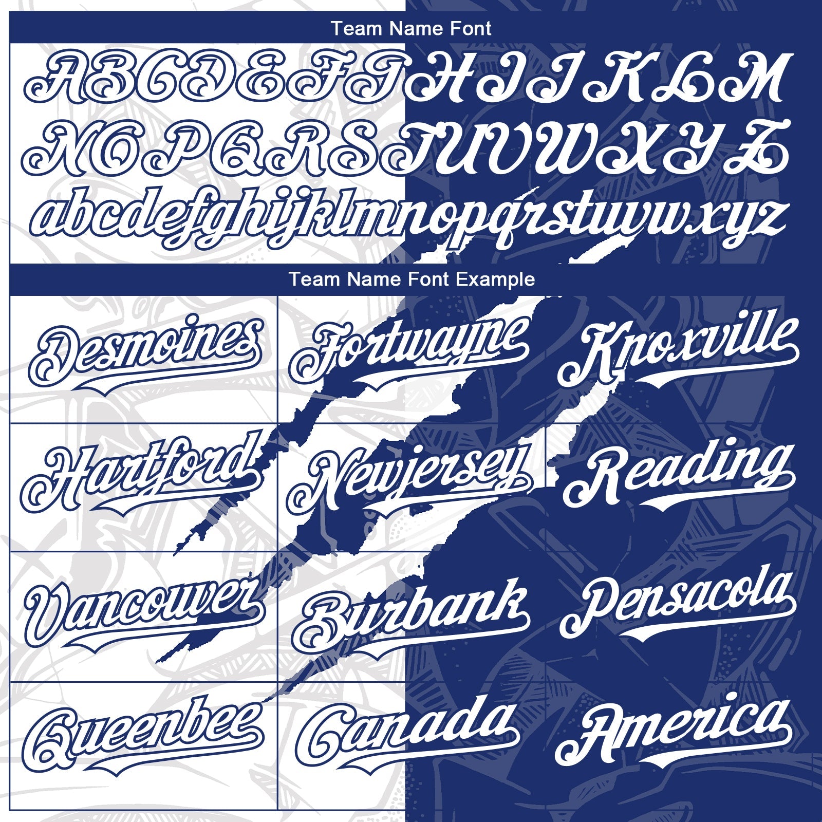 Custom Graffiti Pattern White-Royal 3D Scratch Authentic Baseball Jersey view 4