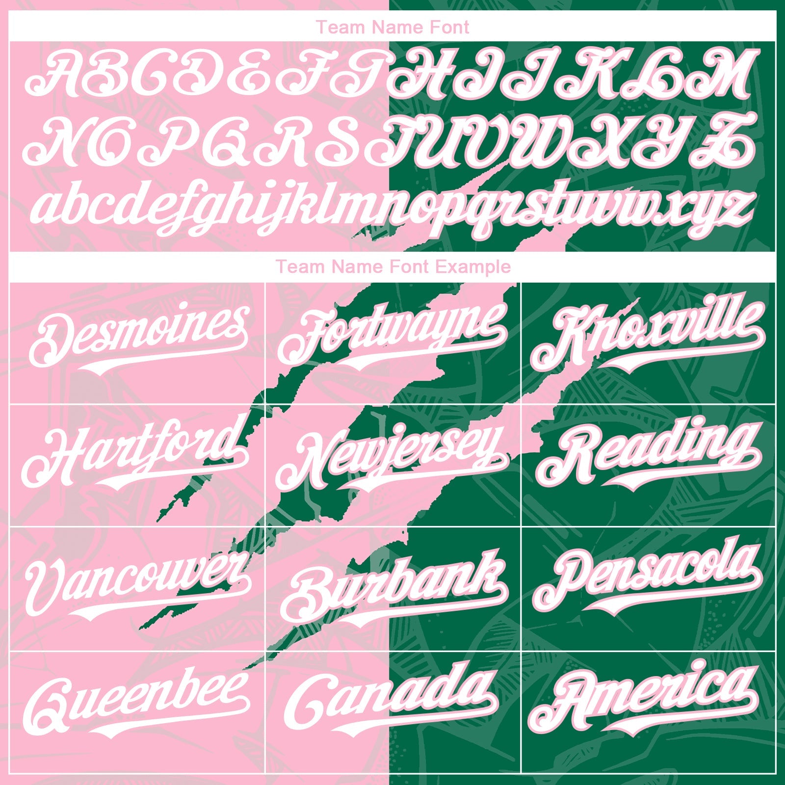 Custom Graffiti Pattern White Kelly Green-Light Pink 3D Scratch Authentic Baseball Jersey view 4