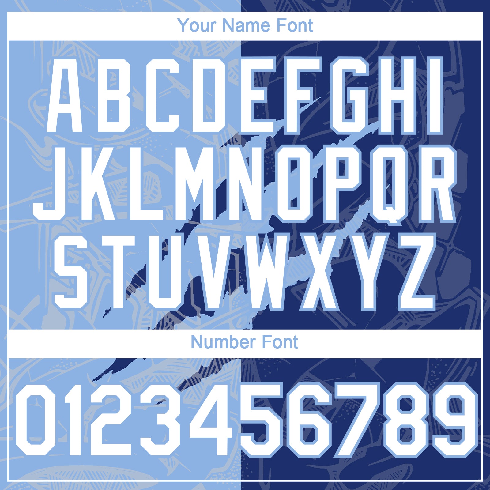 Custom Graffiti Pattern White Royal-Light Blue 3D Scratch Authentic Baseball Jersey view 5