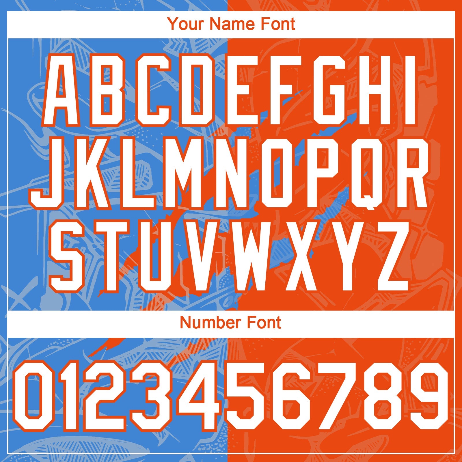 Custom Graffiti Pattern White Orange-Electric Blue 3D Scratch Authentic Baseball Jersey view 5