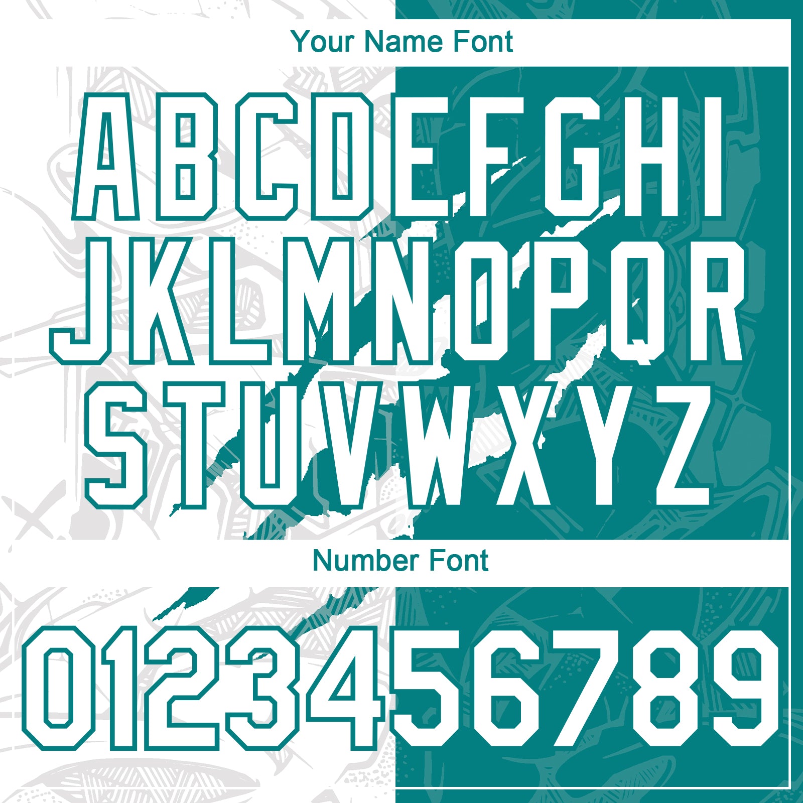 Custom Graffiti Pattern White-Teal 3D Scratch Authentic Baseball Jersey view 5