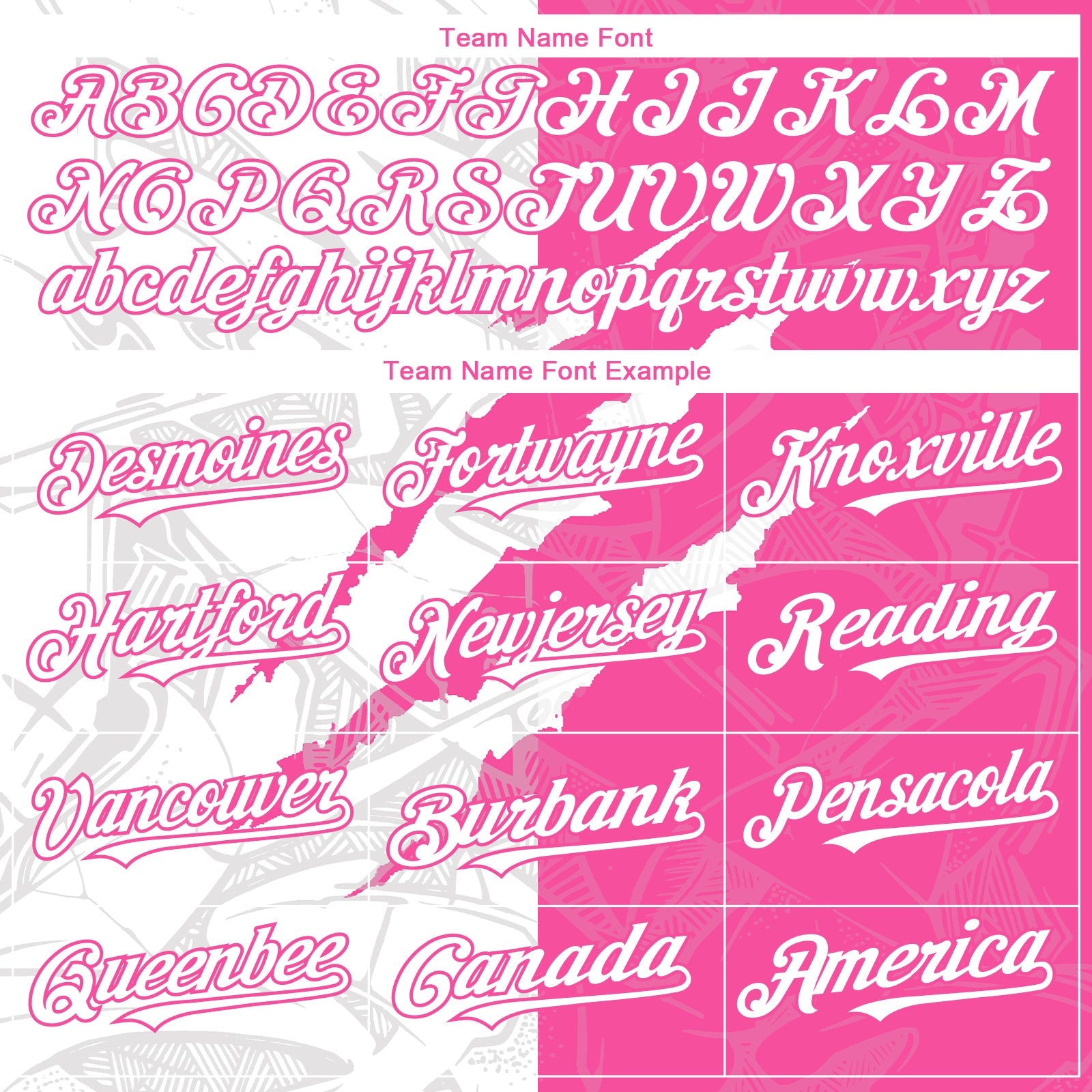 Custom Graffiti Pattern White-Pink 3D Scratch Authentic Baseball Jersey view 4