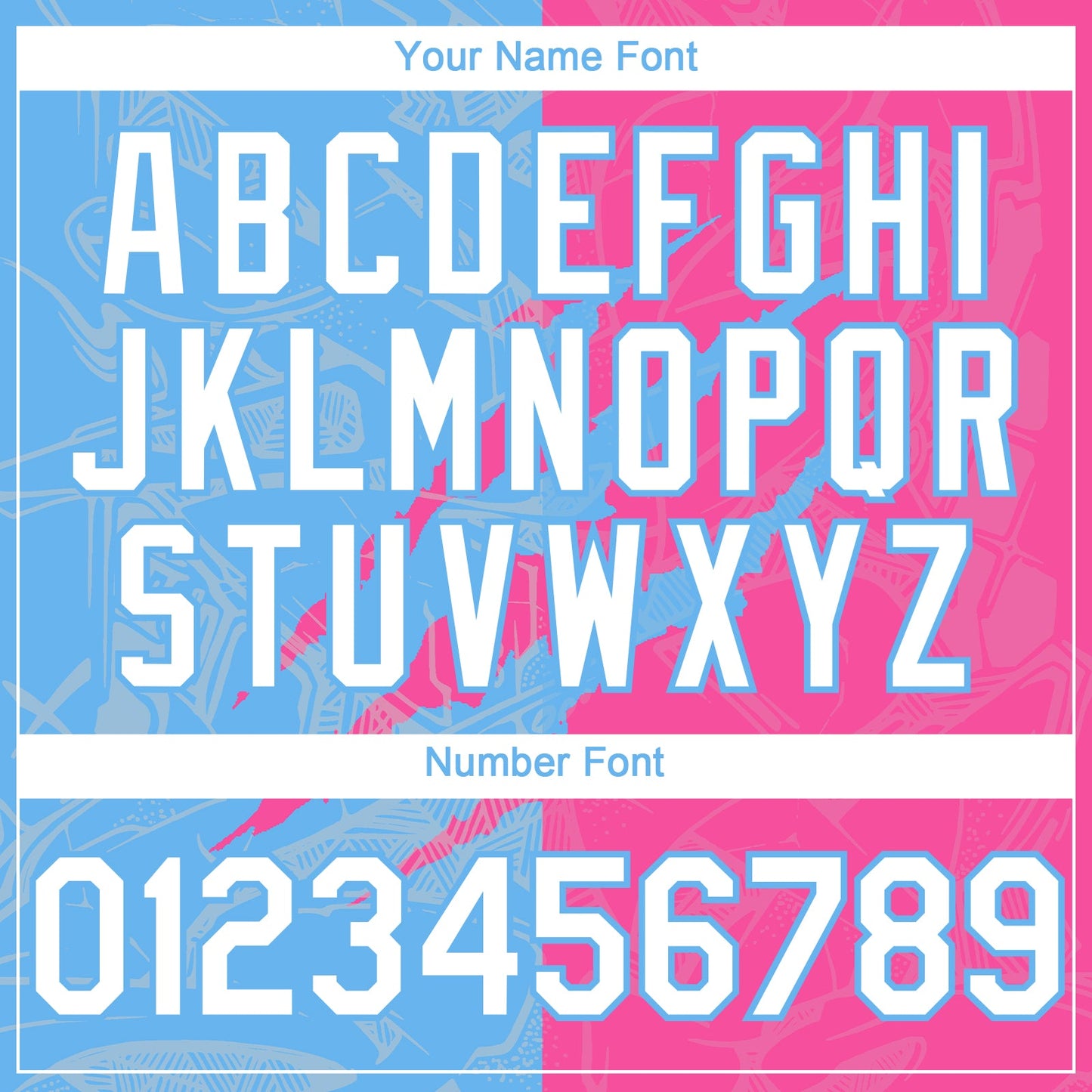 Custom Graffiti Pattern White Pink-Sky Blue 3D Scratch Authentic Baseball Jersey view 5