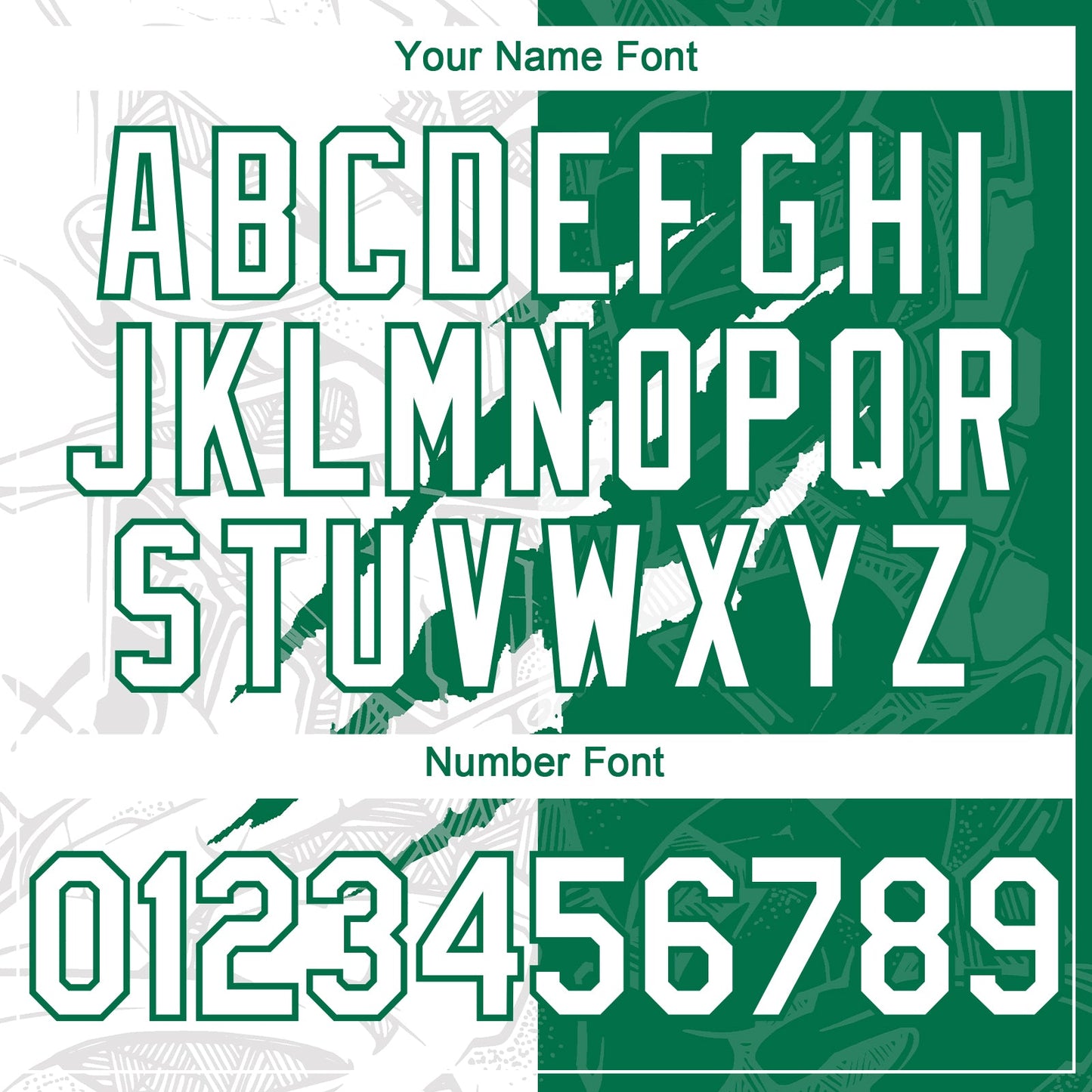 Custom Graffiti Pattern White-Kelly Green 3D Scratch Authentic Baseball Jersey view 5