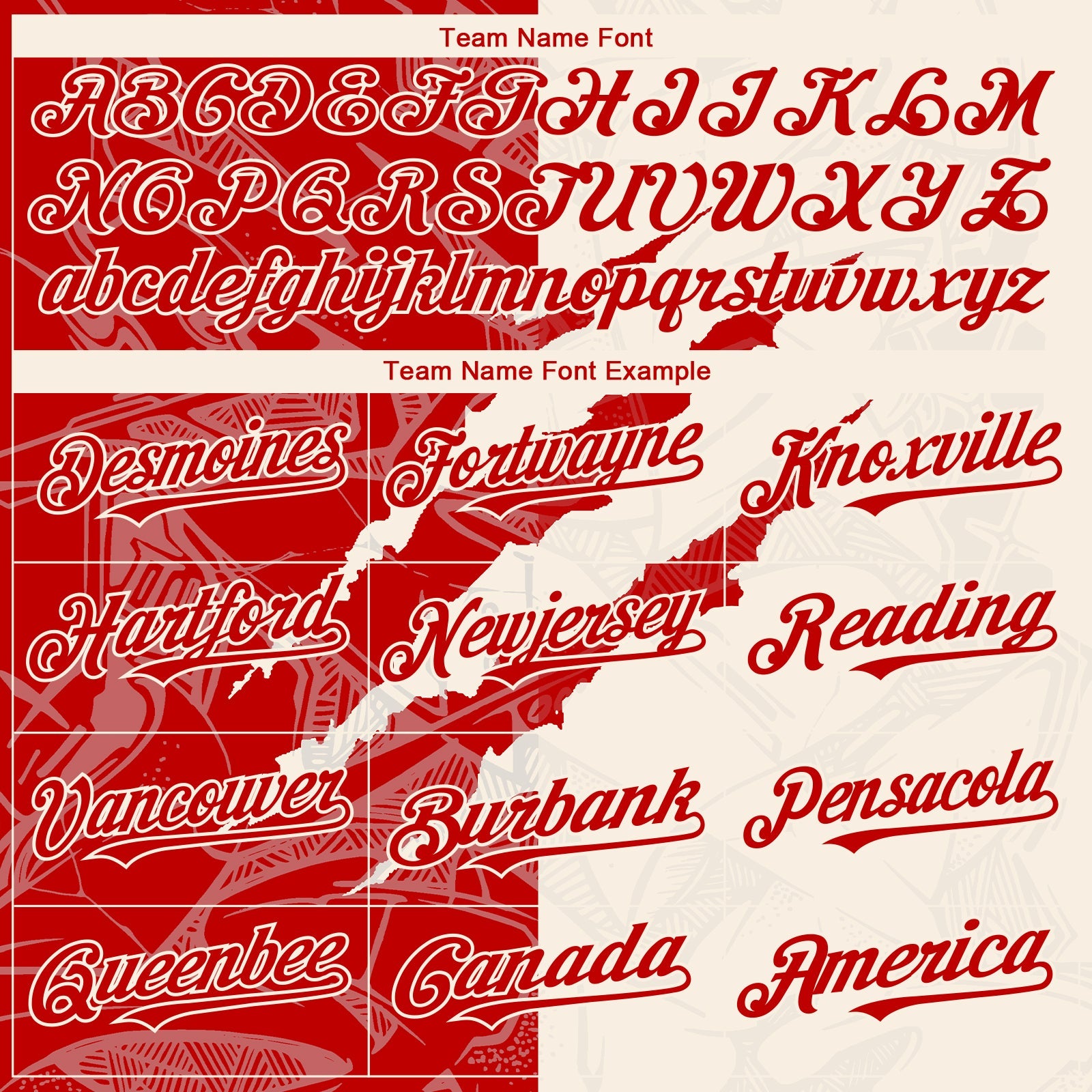 Custom Graffiti Pattern Red-Cream 3D Scratch Authentic Baseball Jersey view 4