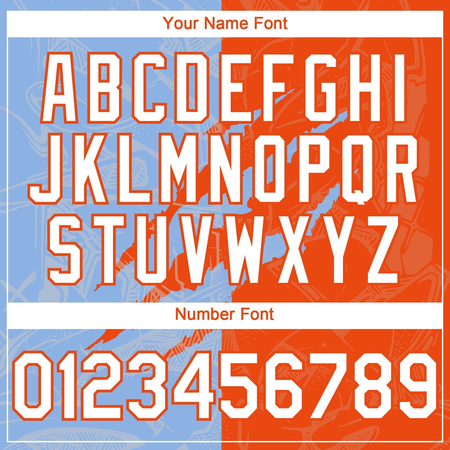 Custom Graffiti Pattern White Orange-Light Blue 3D Scratch Authentic Baseball Jersey view 5