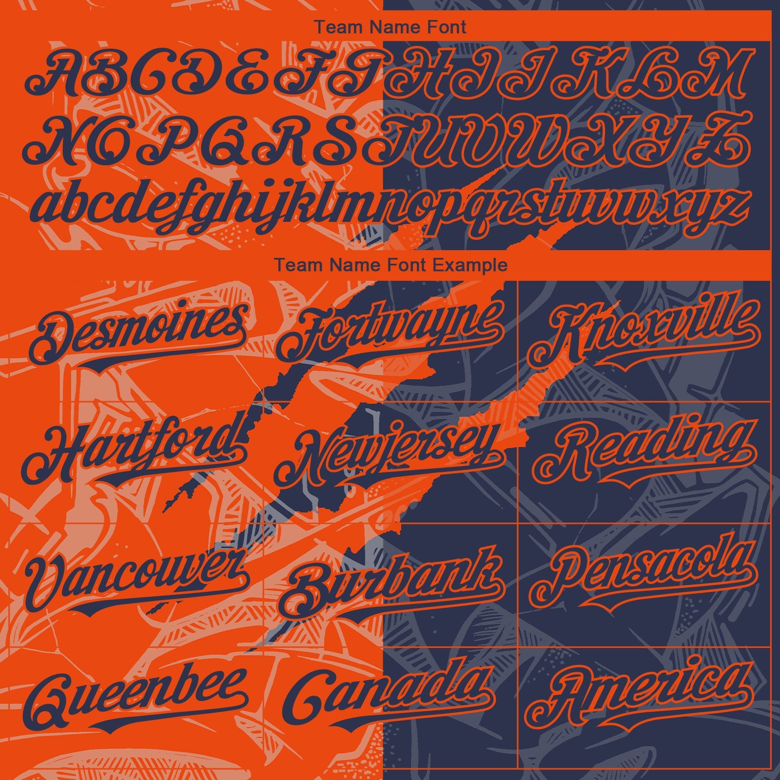 Custom Graffiti Pattern Navy-Orange 3D Scratch Authentic Baseball Jersey view 4