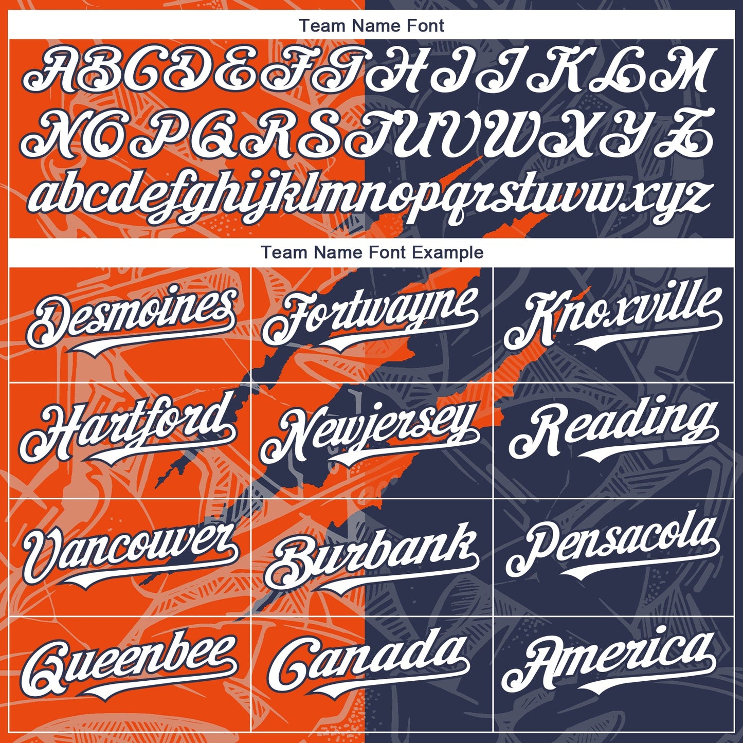Custom Graffiti Pattern White Navy-Orange 3D Scratch Authentic Baseball Jersey view 4