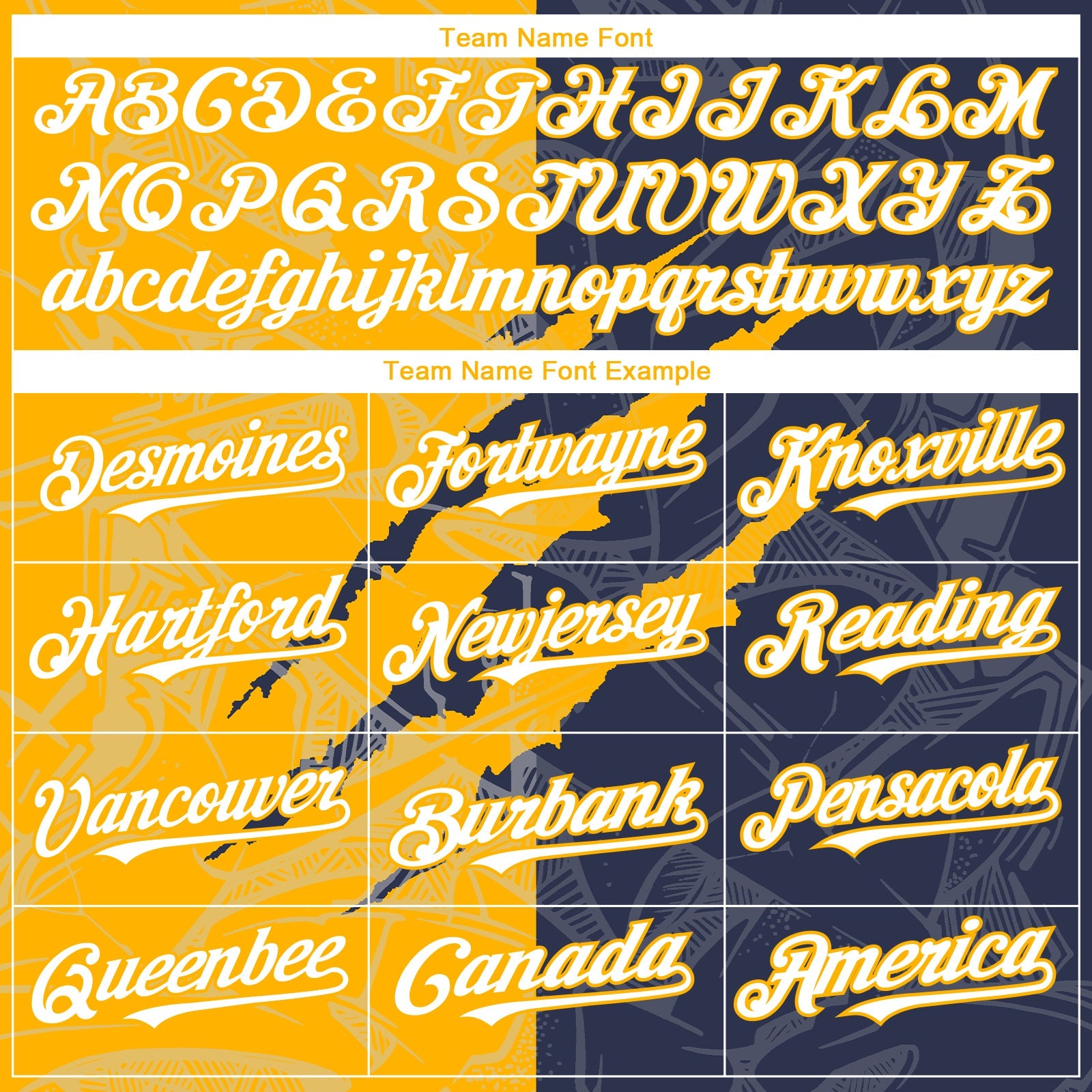 Custom Graffiti Pattern White Navy-Gold 3D Scratch Authentic Baseball Jersey view 4