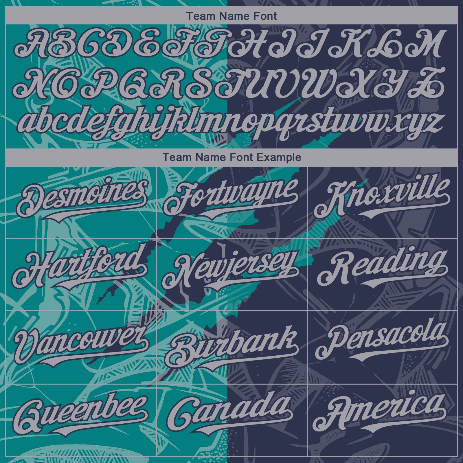 Custom Graffiti Pattern Gray Navy-Teal 3D Scratch Authentic Baseball Jersey view 4