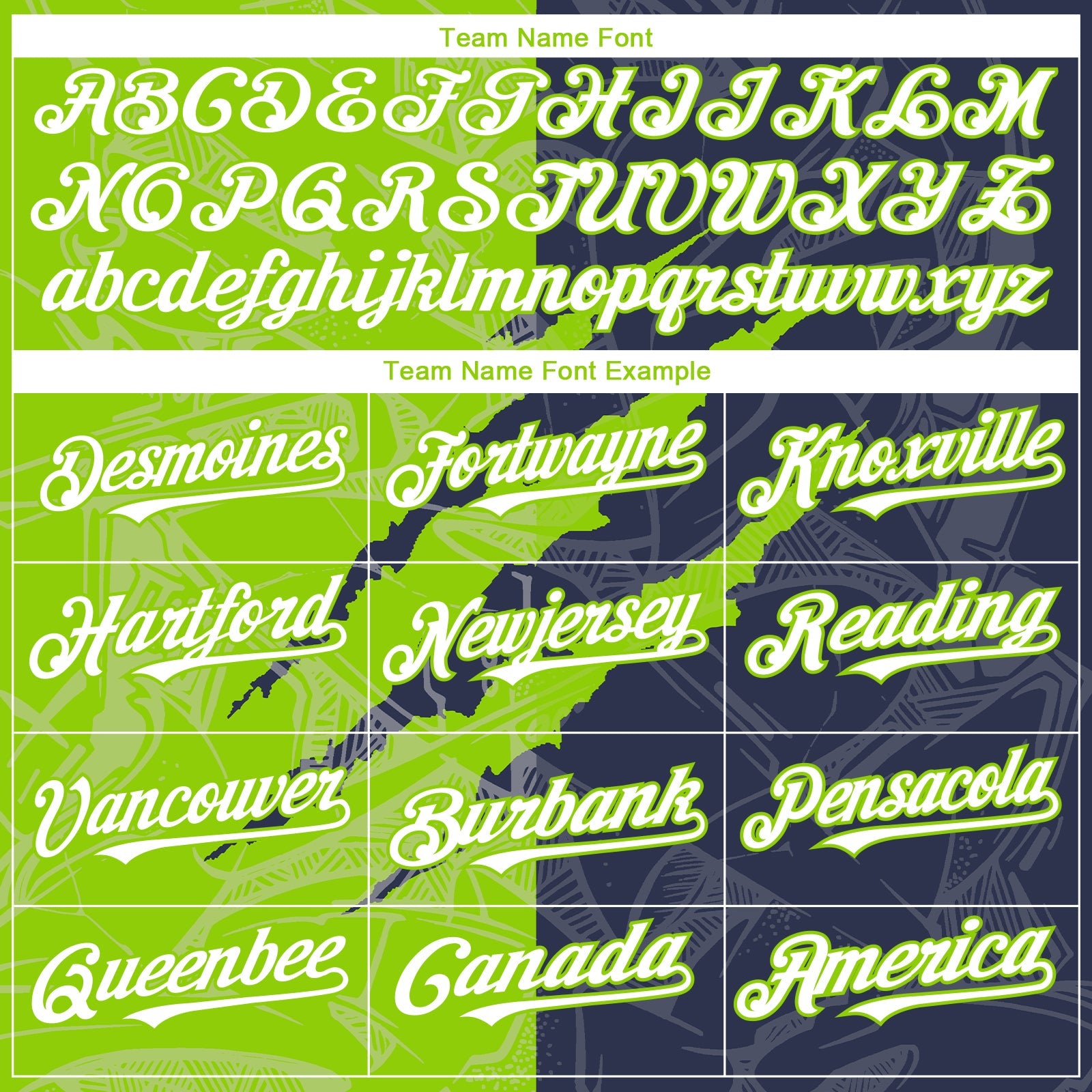 Custom Graffiti Pattern White Navy-Neon Green 3D Scratch Authentic Baseball Jersey view 4