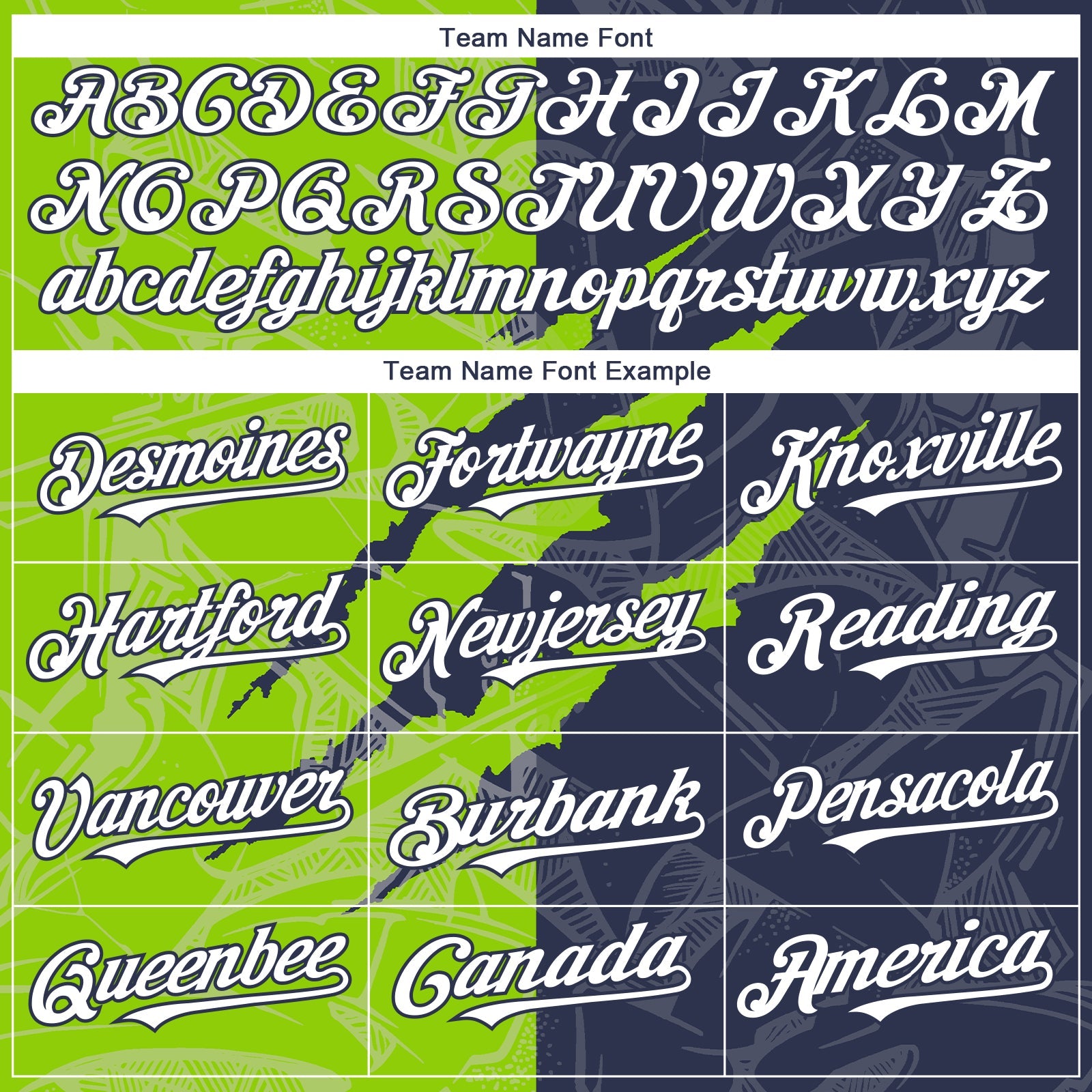 Custom Graffiti Pattern White Navy-Neon Green 3D Scratch Authentic Baseball Jersey view 4