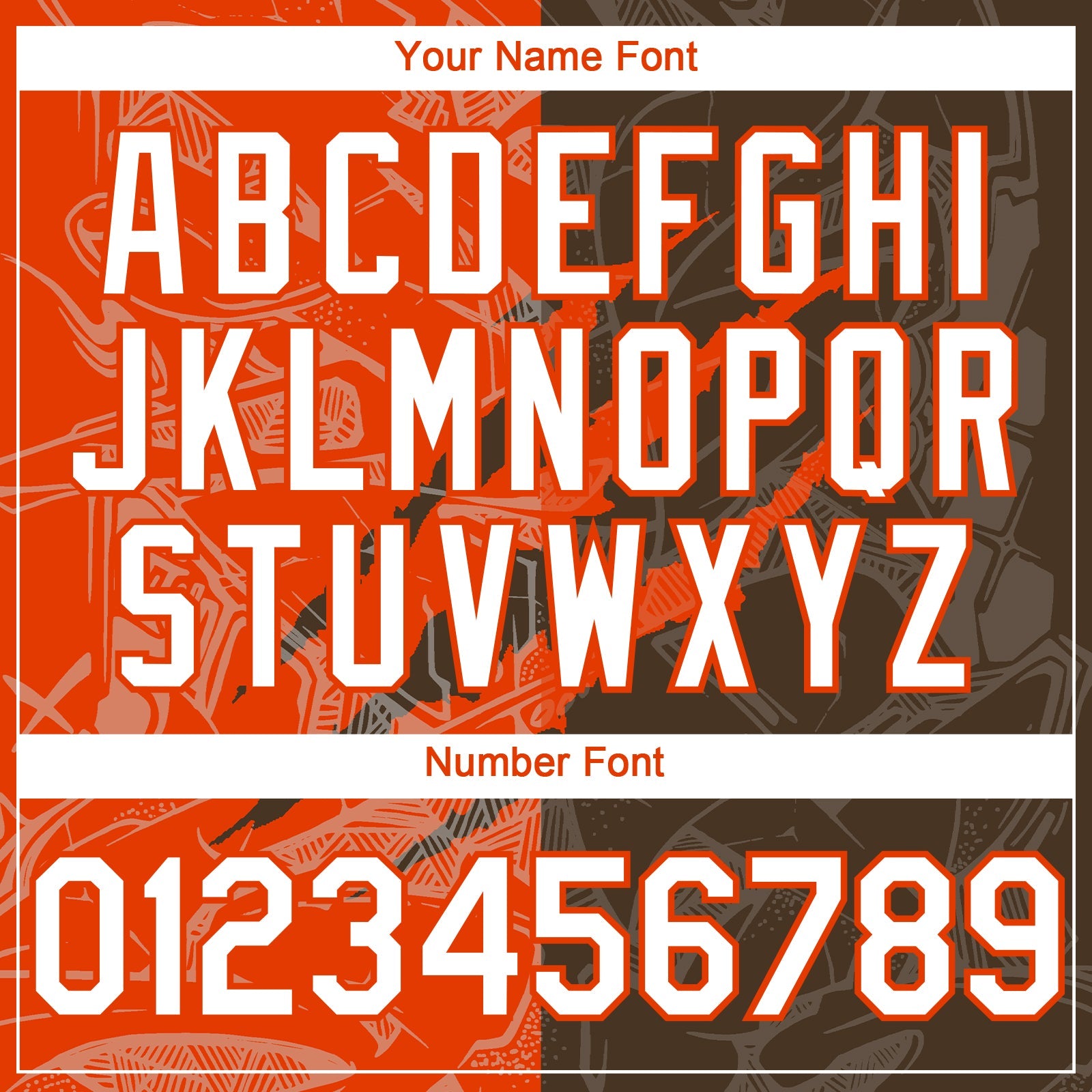 Custom Graffiti Pattern White Brown-Orange 3D Scratch Authentic Baseball Jersey view 5