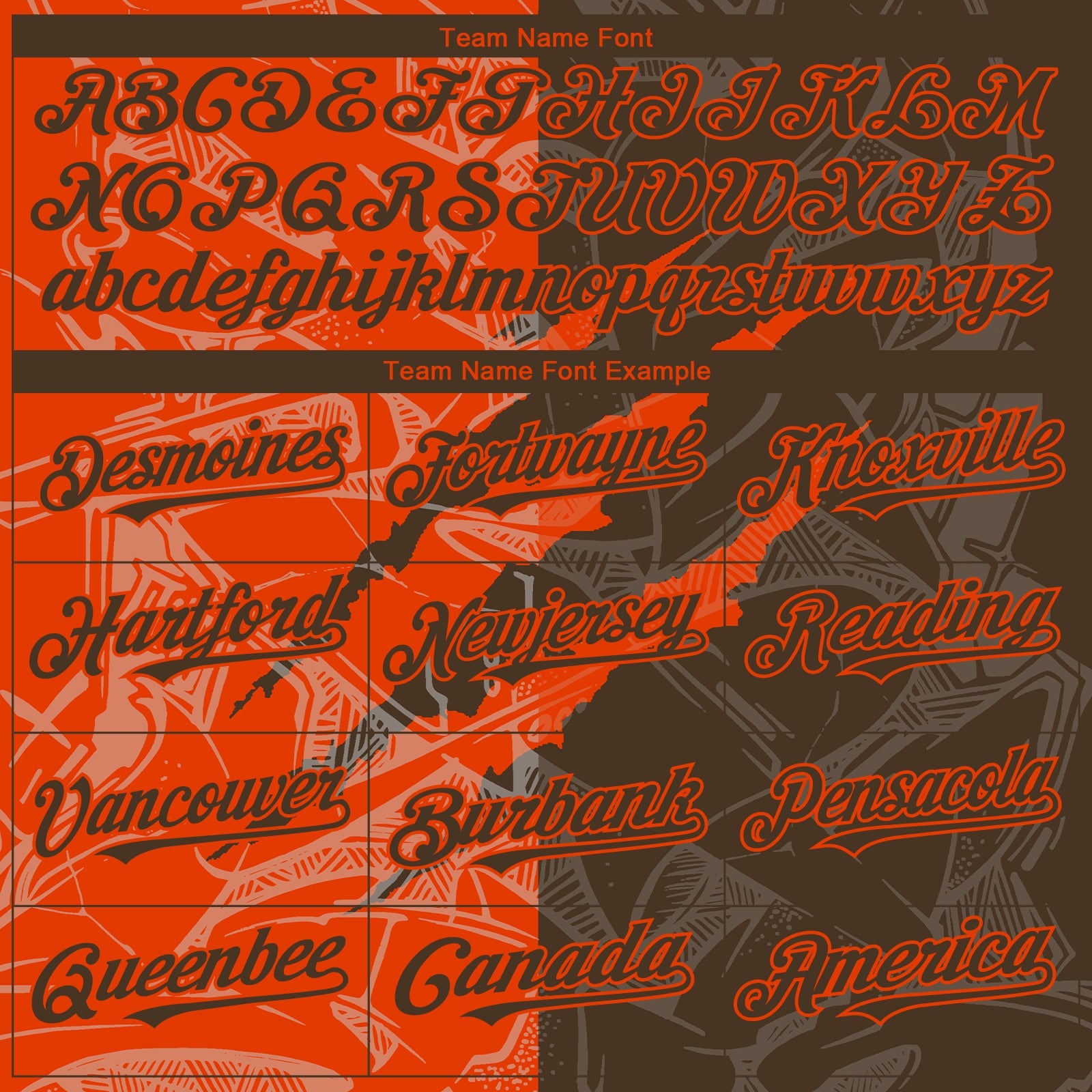 Custom Graffiti Pattern Brown-Orange 3D Scratch Authentic Baseball Jersey view 4