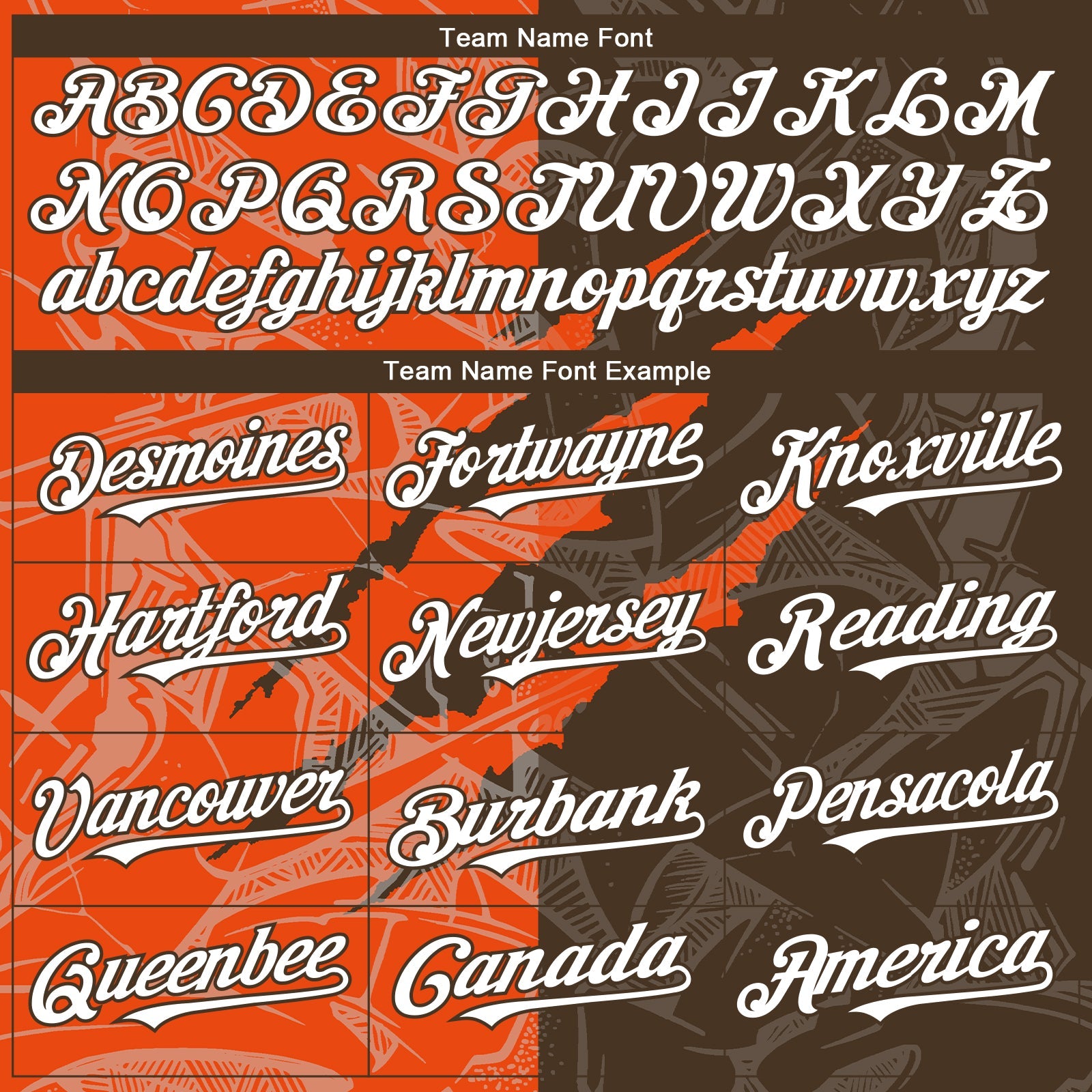 Custom Graffiti Pattern White Brown-Orange 3D Scratch Authentic Baseball Jersey view 4