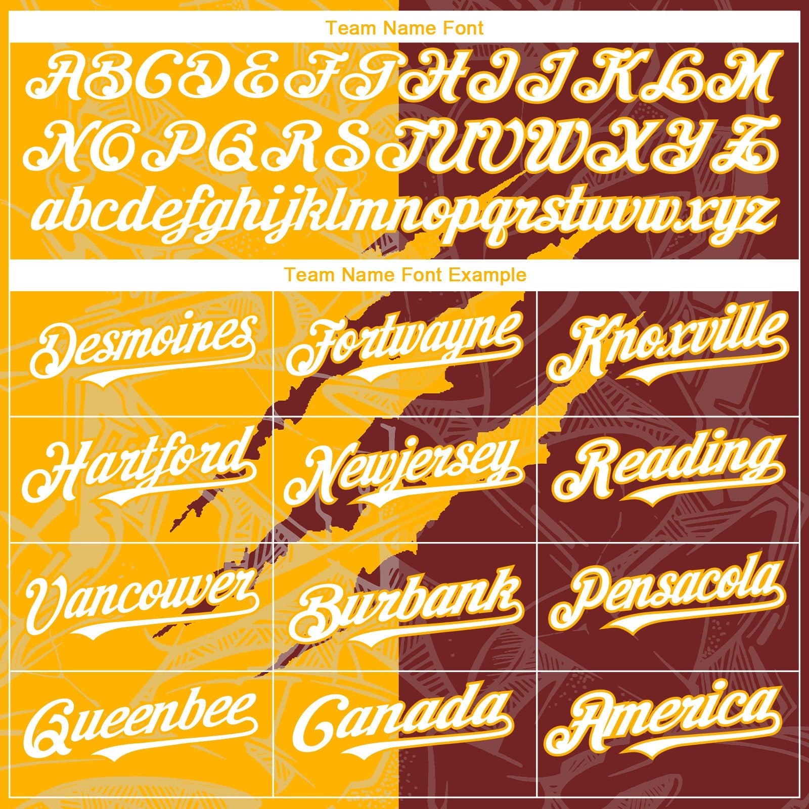 Custom Graffiti Pattern White Burgundy-Gold 3D Scratch Authentic Baseball Jersey view 4