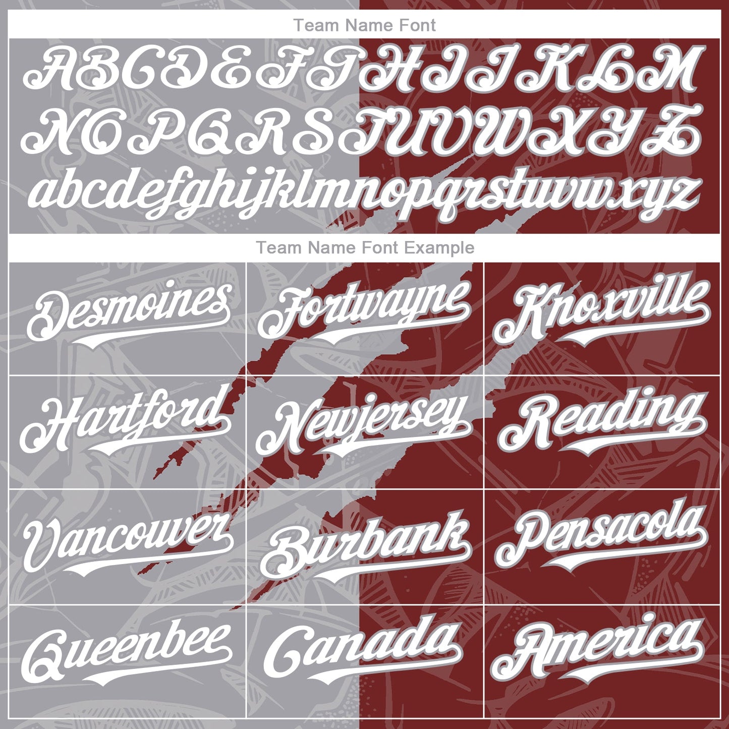 Custom Graffiti Pattern White Burgundy-Gray 3D Scratch Authentic Baseball Jersey view 4