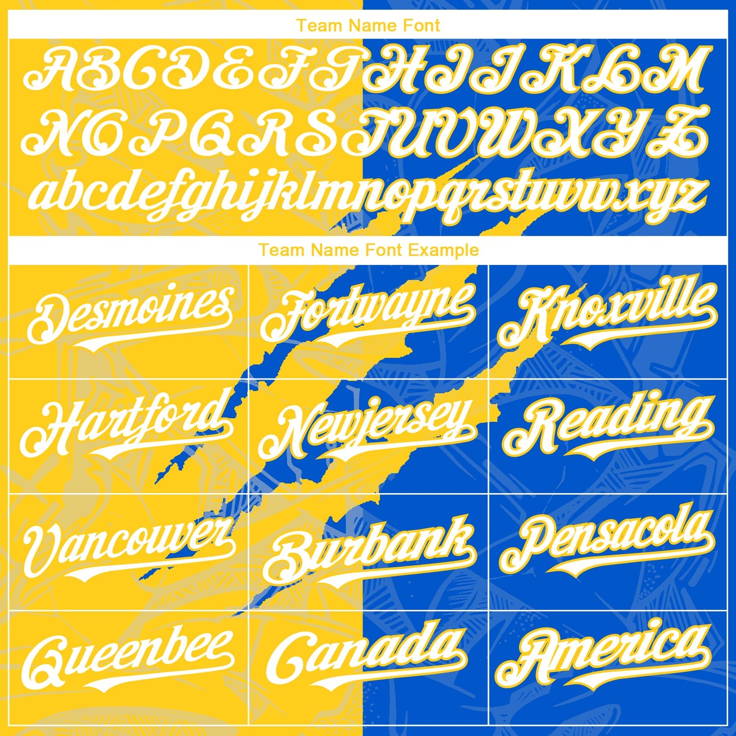 Custom Graffiti Pattern White Thunder Blue-Yellow 3D Scratch Authentic Baseball Jersey view 4