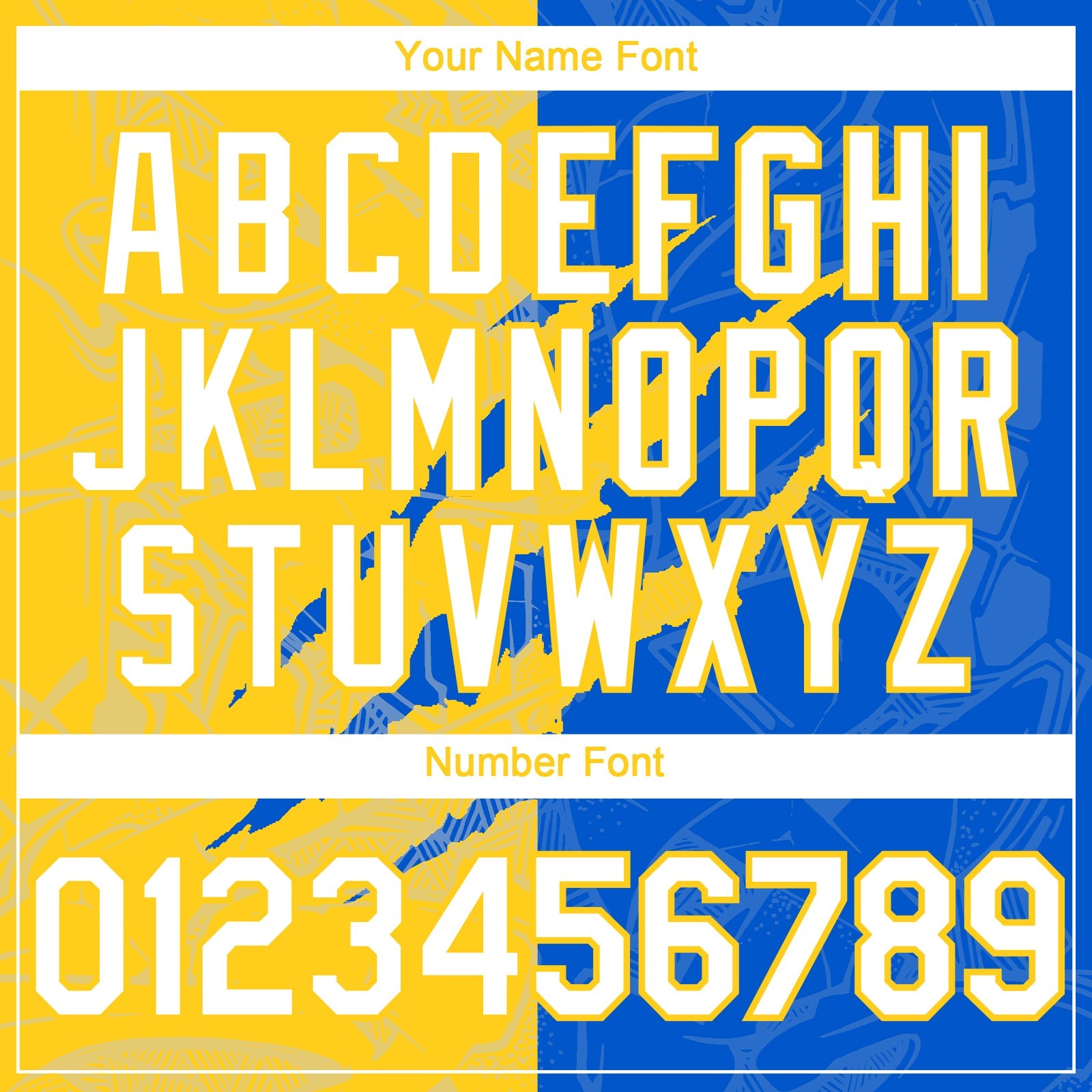 Custom Graffiti Pattern White Thunder Blue-Yellow 3D Scratch Authentic Baseball Jersey view 5