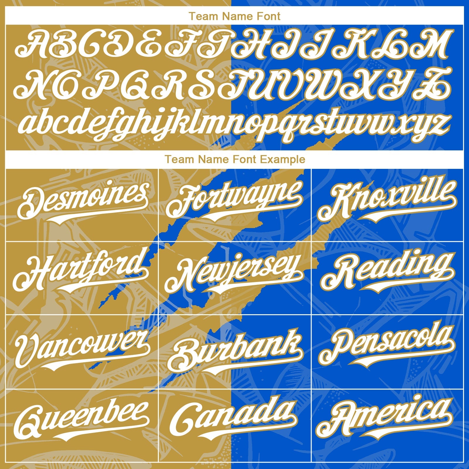 Custom Graffiti Pattern White Thunder Blue-Old Gold 3D Scratch Authentic Baseball Jersey view 4