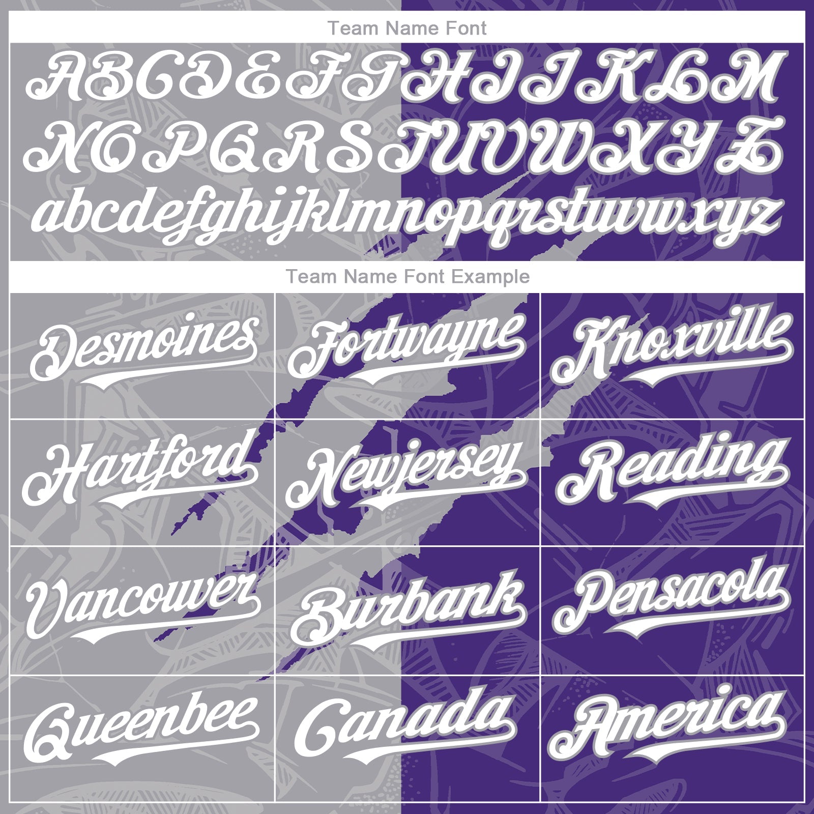 Custom Graffiti Pattern White Purple-Gray 3D Scratch Authentic Baseball Jersey view 4