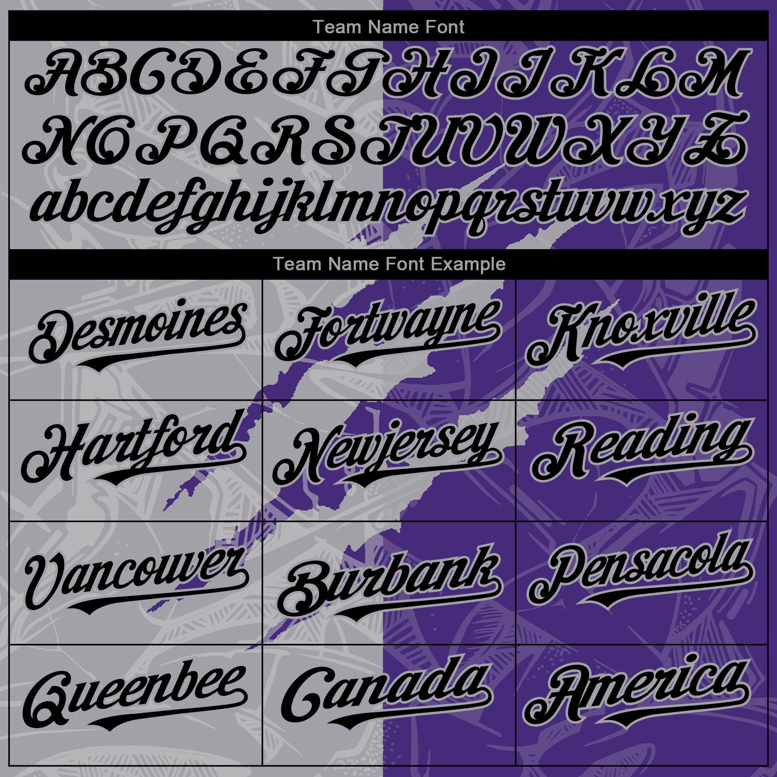 Custom Graffiti Pattern Black Purple-Gray 3D Scratch Authentic Baseball Jersey view 4
