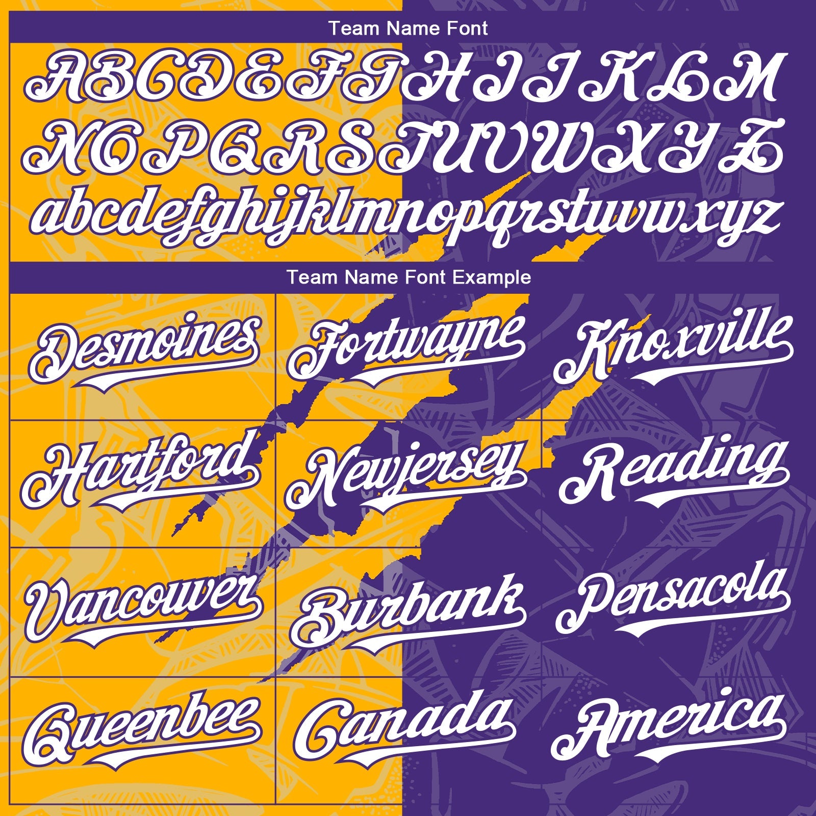 Custom Graffiti Pattern White Purple-Gold 3D Scratch Authentic Baseball Jersey view 4