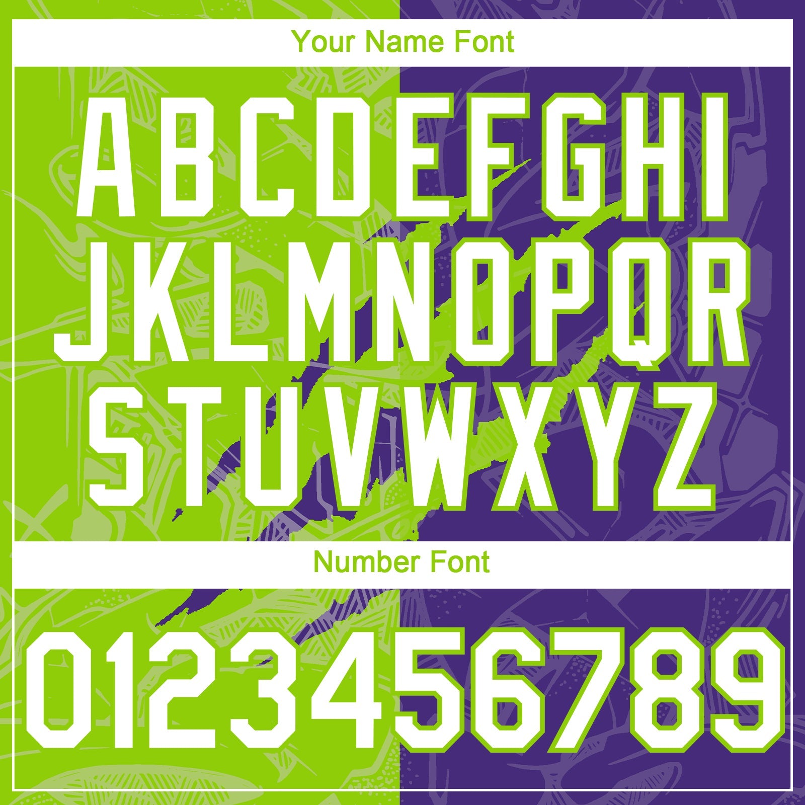 Custom Graffiti Pattern White Purple-Neon Green 3D Scratch Authentic Baseball Jersey view 5