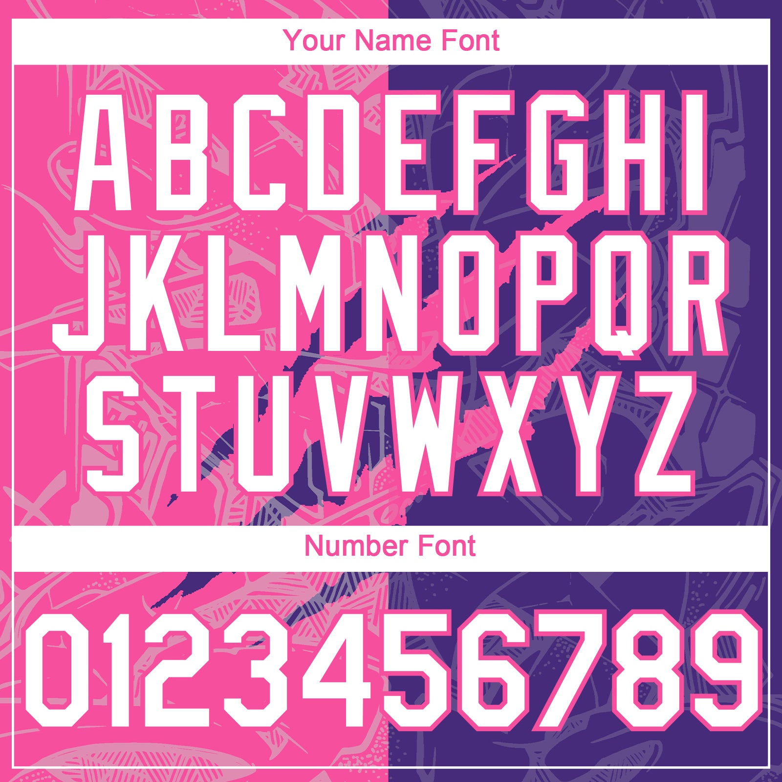 Custom Graffiti Pattern White Purple-Pink 3D Scratch Authentic Baseball Jersey view 5