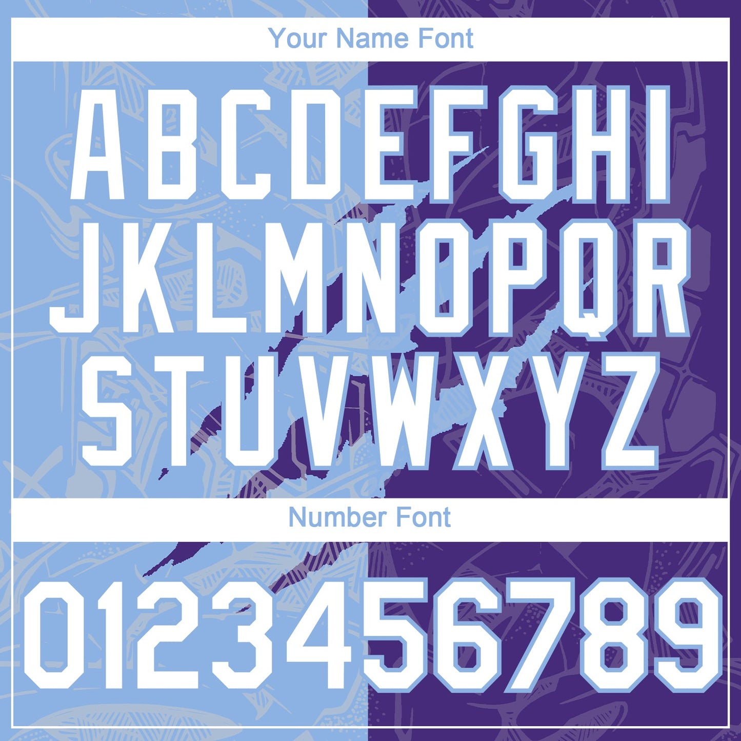 Custom Graffiti Pattern White Purple-Light Blue 3D Scratch Authentic Baseball Jersey view 5